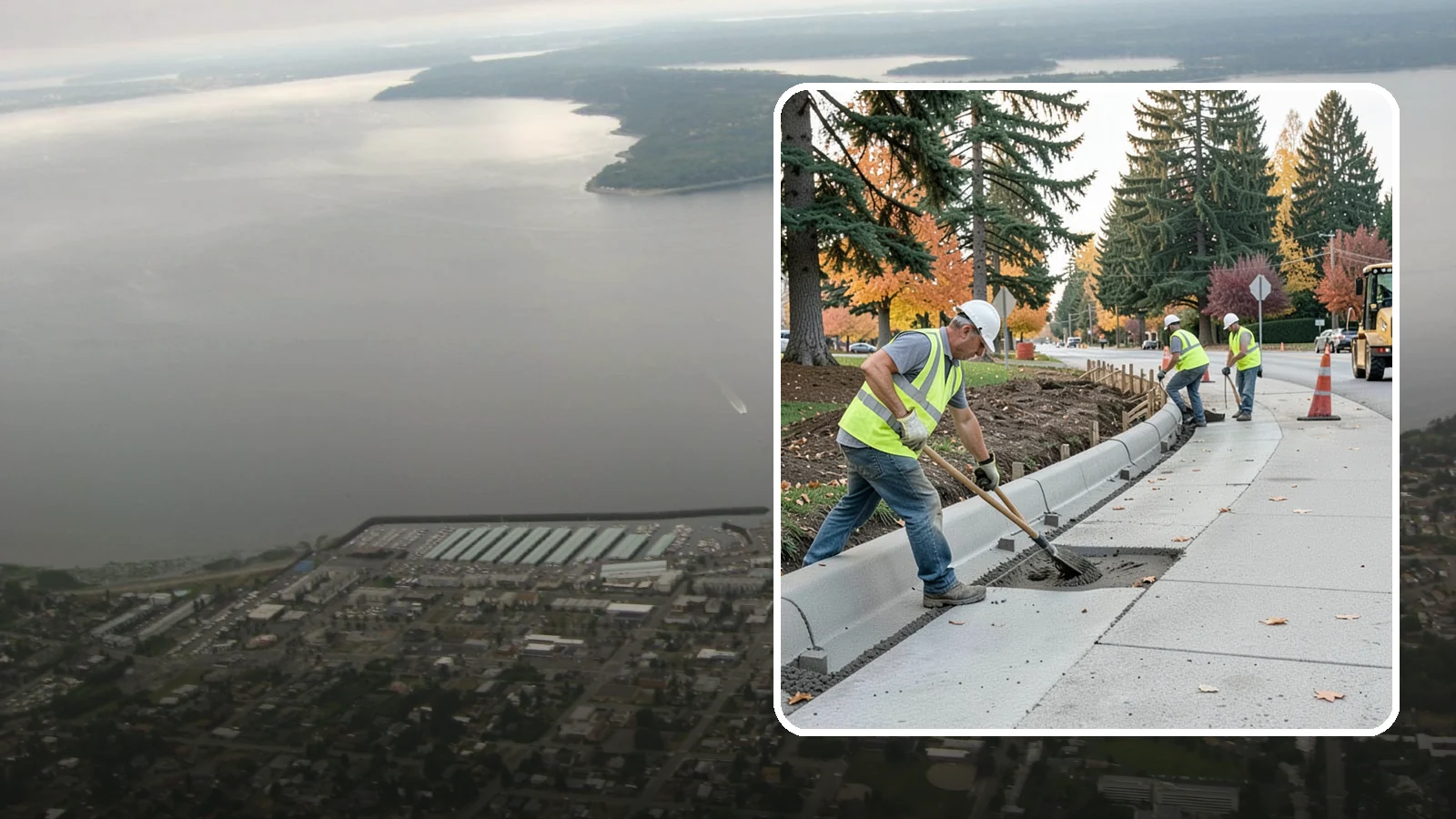 Curb Repairs in Des Moines, King County, WA - Curb and gutter repairs that restore drainage flow lines, edge protection, and roadway definition.