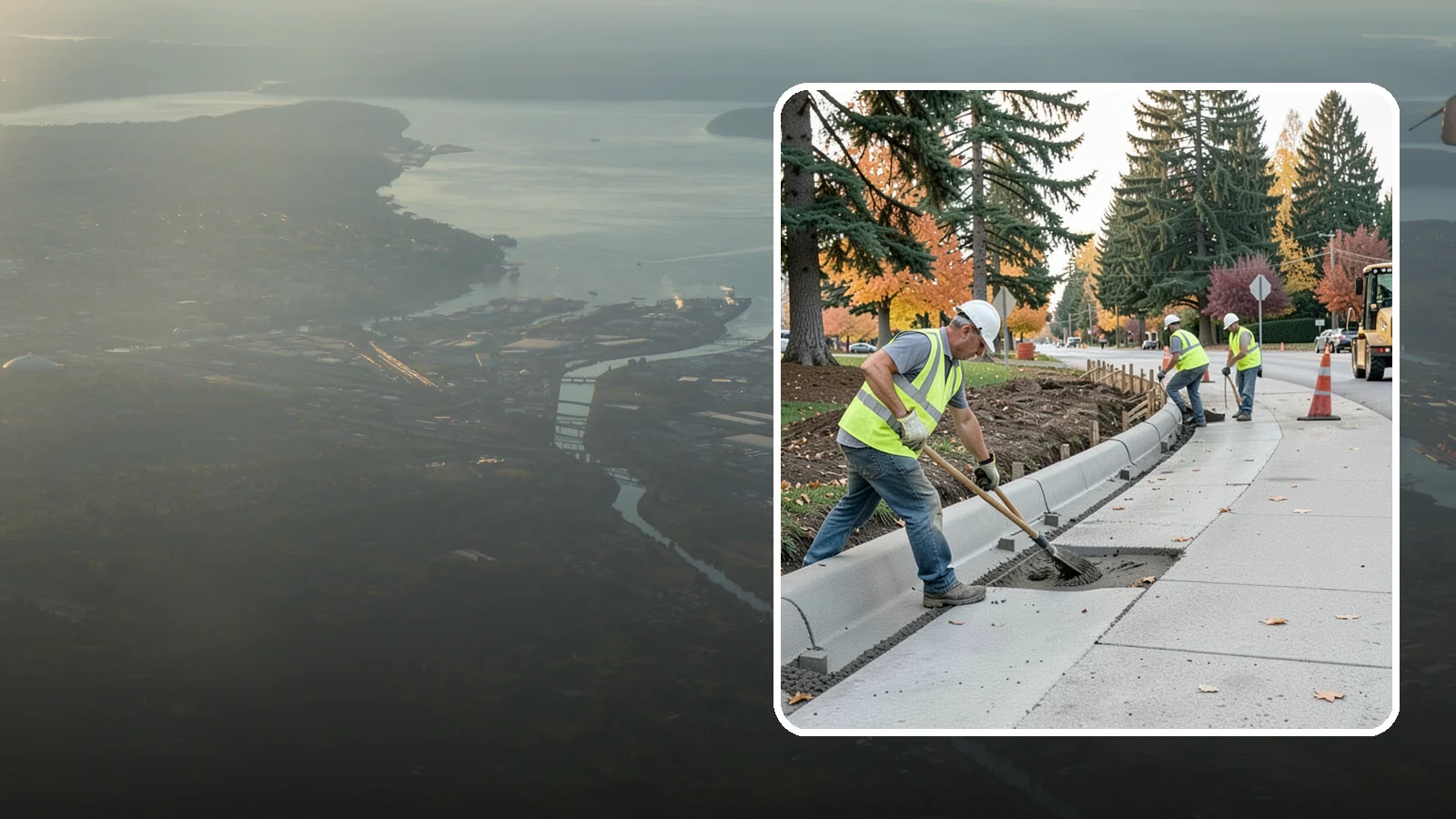 Curb Repairs in Fife, Pierce County, WA - Curb and gutter repairs that restore drainage flow lines, edge protection, and roadway definition.