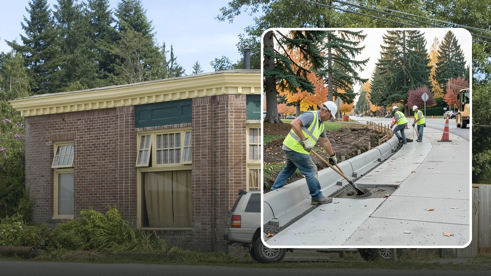 Curb Repairs in Hamilton, Skagit County, WA - Curb and gutter repairs that restore drainage flow lines, edge protection, and roadway definition.