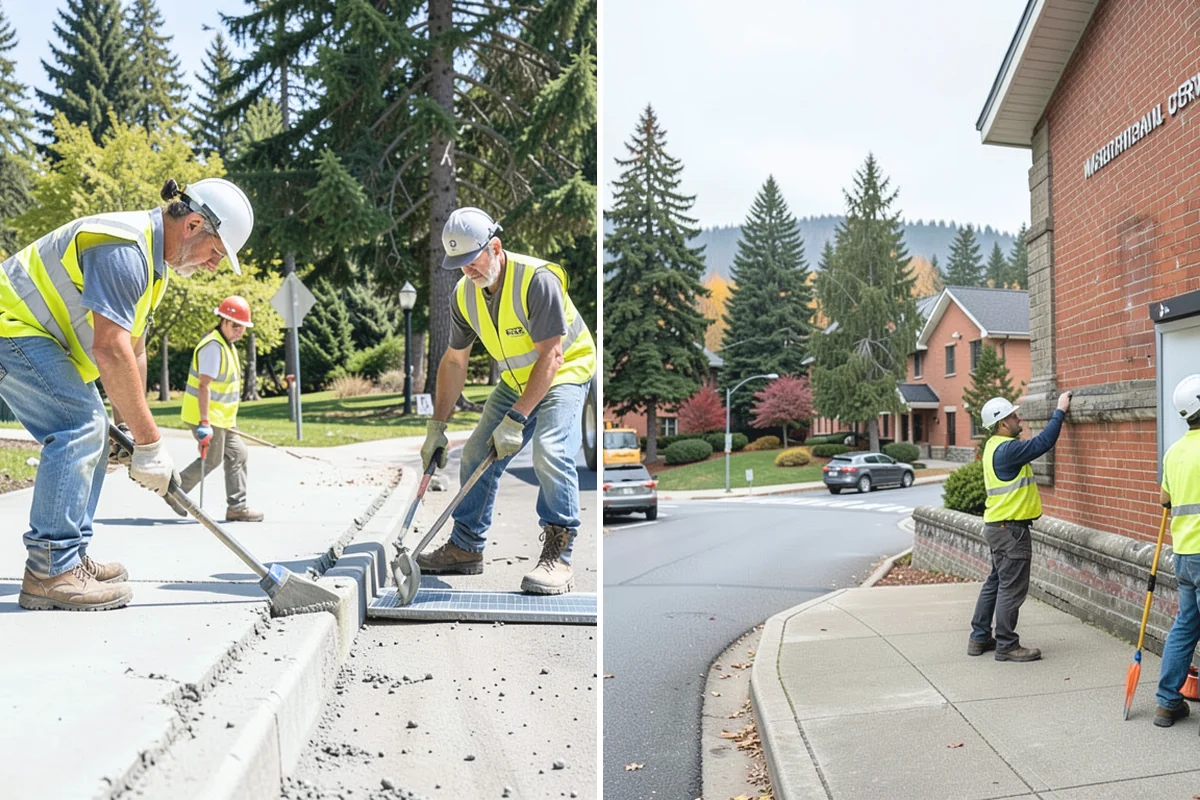 Curb Repairs in Hamilton, Skagit County, WA - Locate failed curb sections and check flow-line grade
