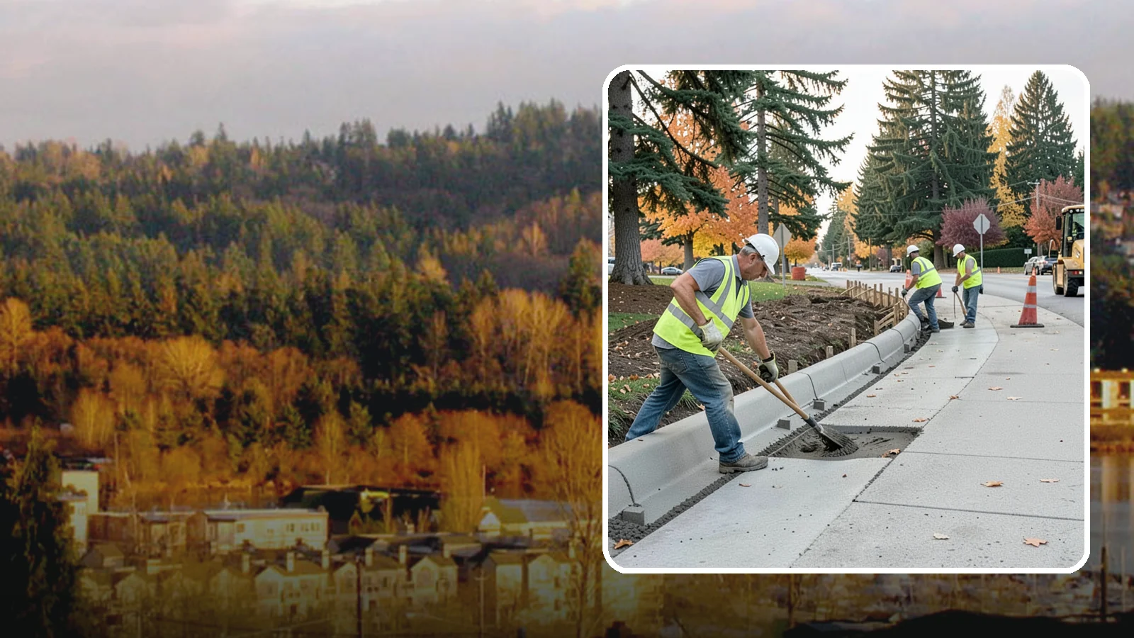 Curb Repairs in Kenmore, King County, WA - Curb and gutter repairs that restore drainage flow lines, edge protection, and roadway definition.