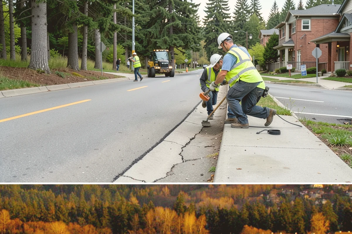 Curb Repairs in Kenmore, King County, WA - Curb repairs are best completed in the drier months so new concrete cures fully before it must carry heavy fall and winter gutter...
