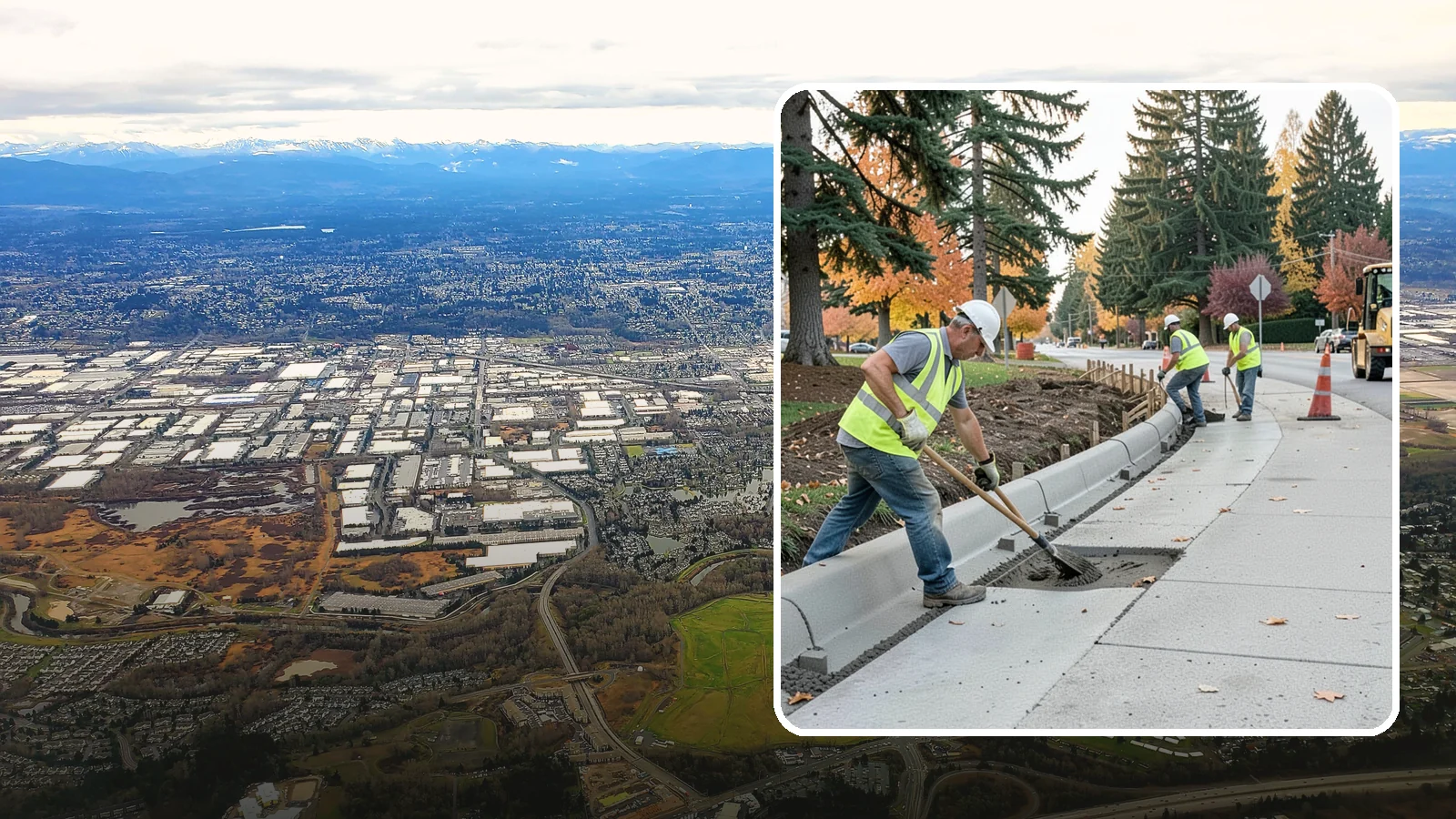 Curb Repairs in Kent, King County, WA - Curb and gutter repairs that restore drainage flow lines, edge protection, and roadway definition.