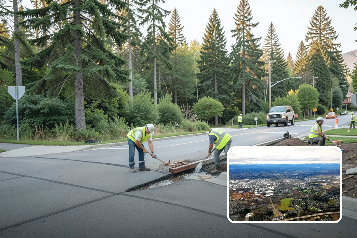 Curb Repairs in Kent, King County, WA - Restores continuous gutter flow to prevent ponding and pavement undermining