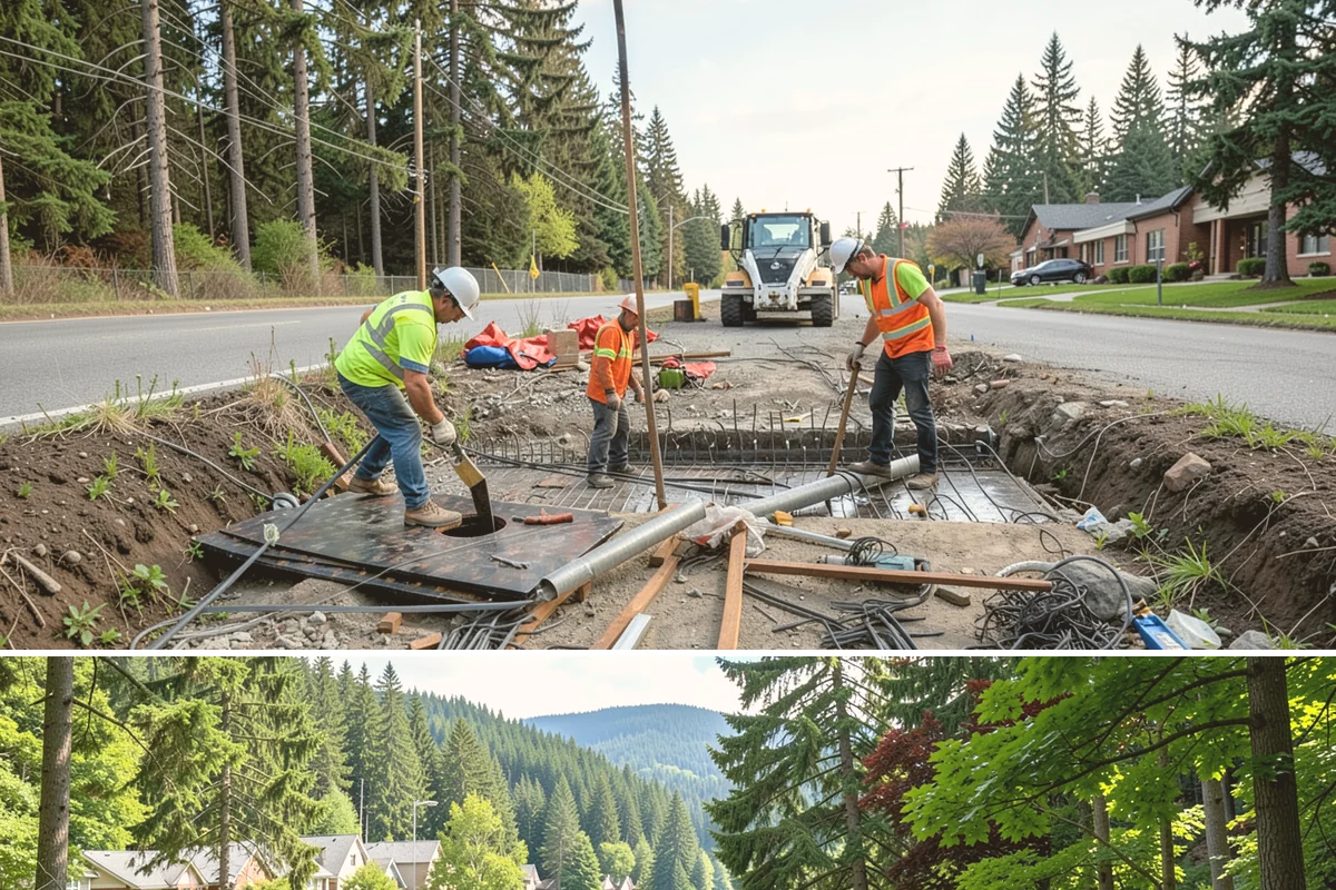 Curb Repairs in Lake Forest Park, King County, WA - Curb repairs are best completed in the drier months so new concrete cures fully before it must carry heavy fall and winter gutter...