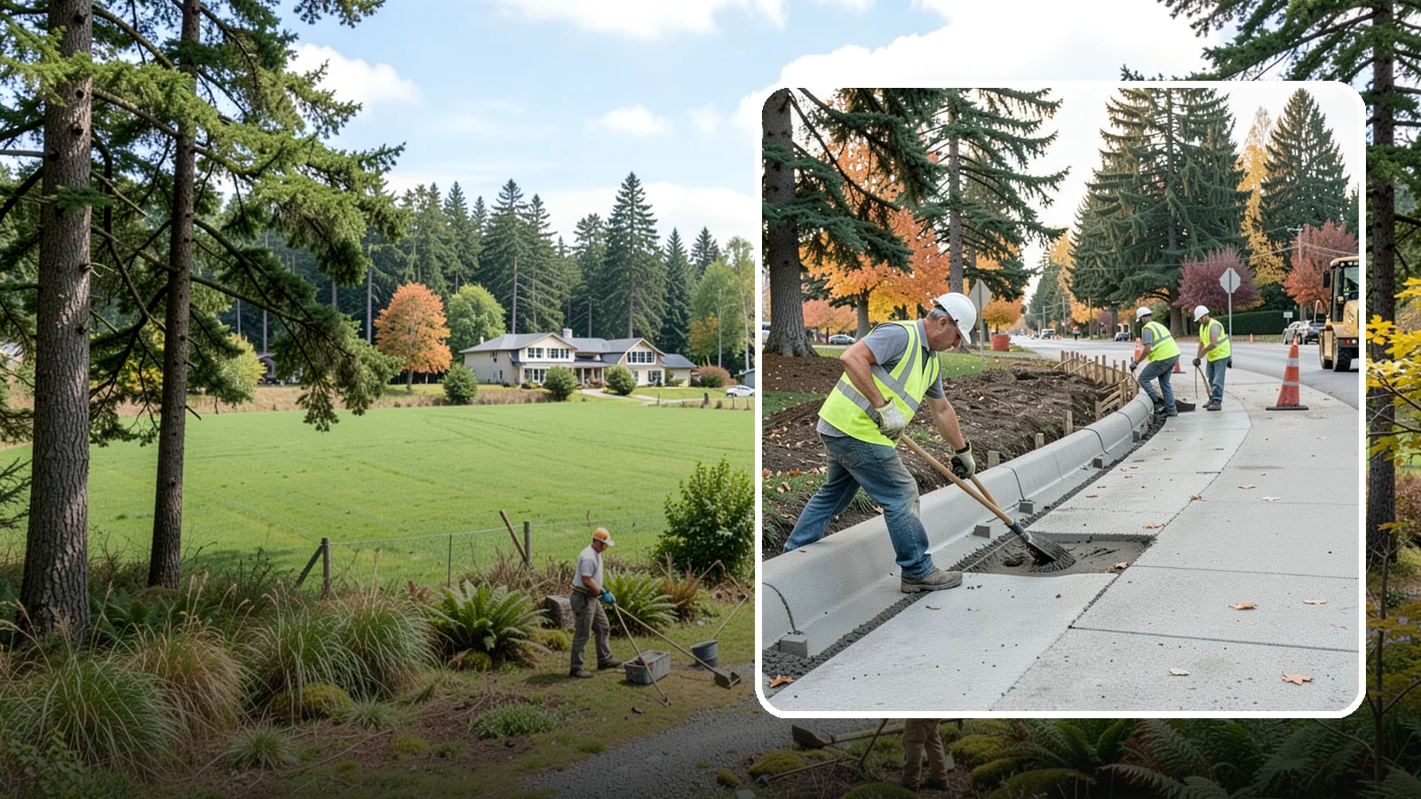 Curb Repairs in Lyman, Skagit County, WA - Curb and gutter repairs that restore drainage flow lines, edge protection, and roadway definition.