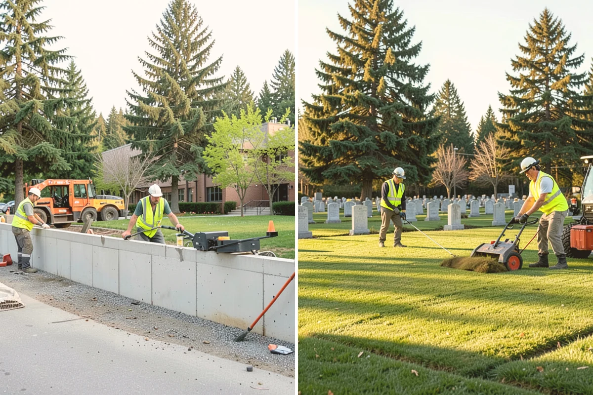 Curb Repairs in Lynnwood, Snohomish County, WA - Locate failed curb sections and check flow-line grade