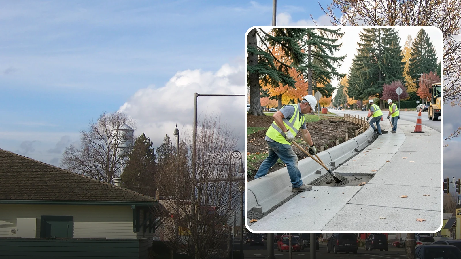 Curb Repairs in Marysville, Snohomish County, WA - Curb and gutter repairs that restore drainage flow lines, edge protection, and roadway definition.