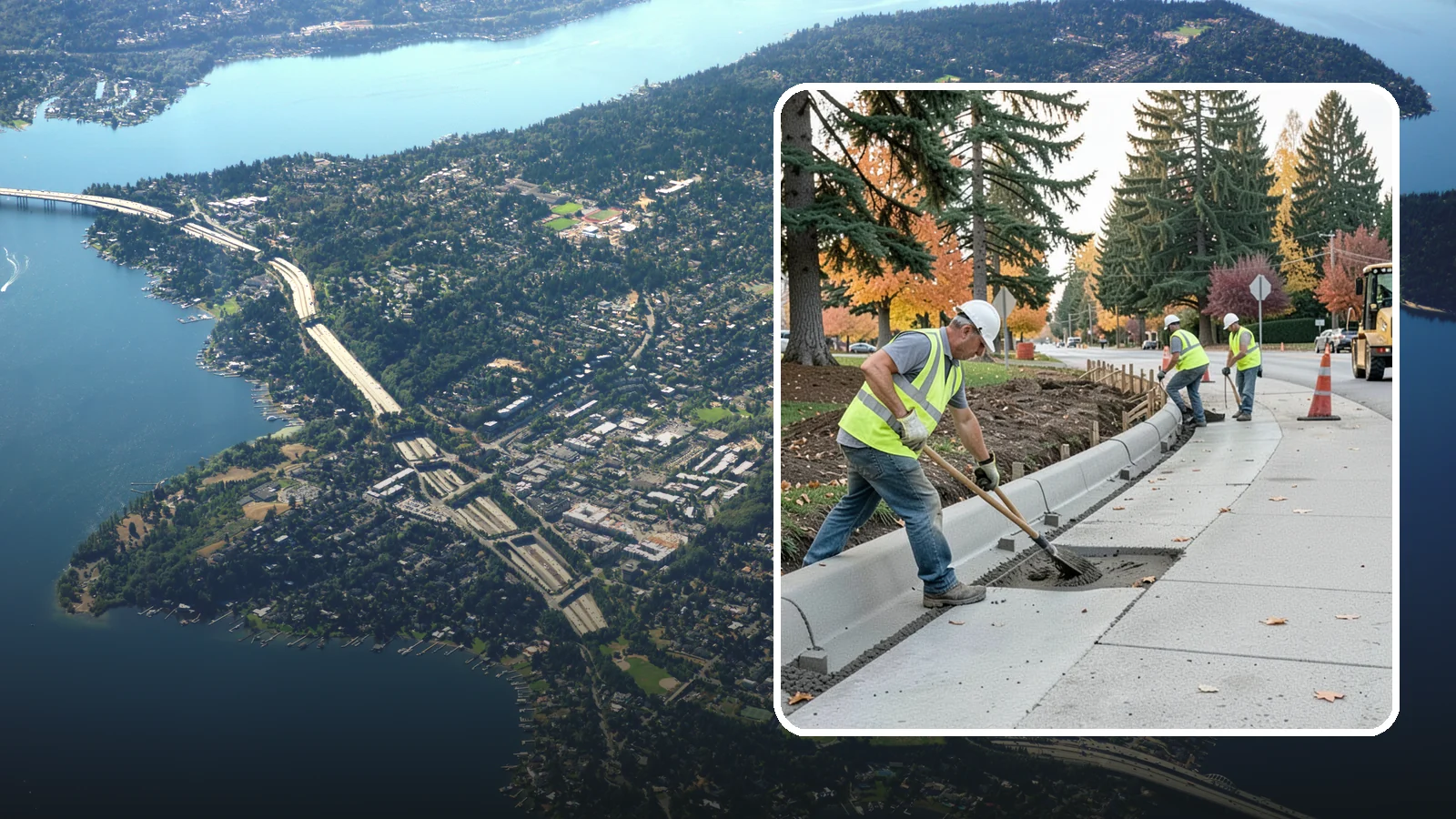 Curb Repairs in Mercer Island, King County, WA - Curb and gutter repairs that restore drainage flow lines, edge protection, and roadway definition.