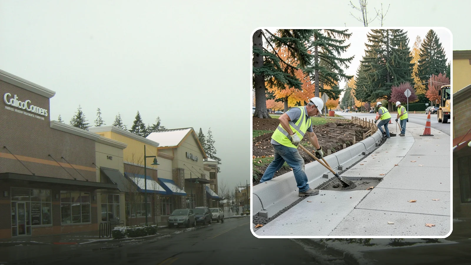 Curb Repairs in Mill Creek, Snohomish County, WA - Curb and gutter repairs that restore drainage flow lines, edge protection, and roadway definition.