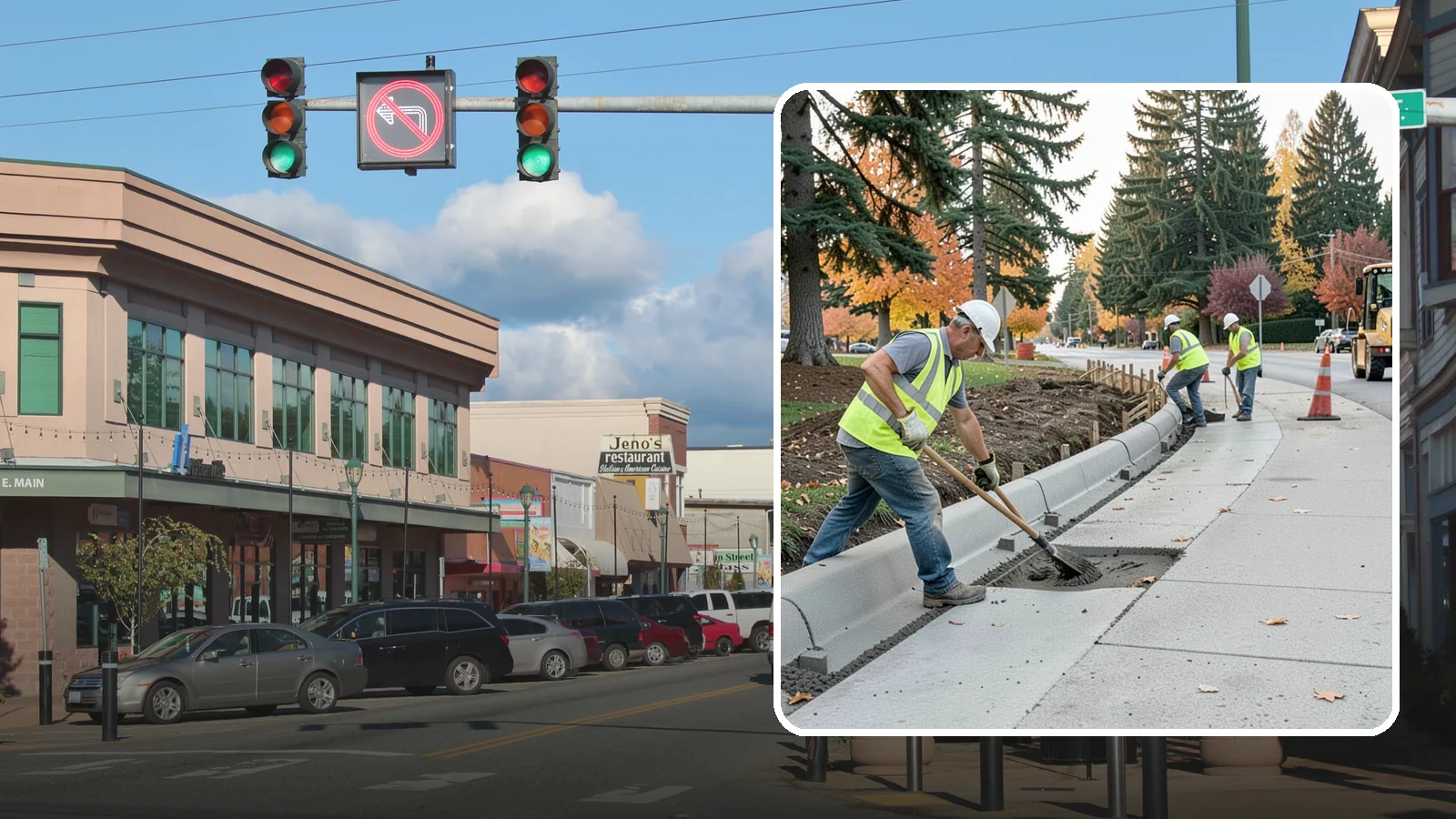 Curb Repairs in Monroe, Snohomish County, WA - Curb and gutter repairs that restore drainage flow lines, edge protection, and roadway definition.