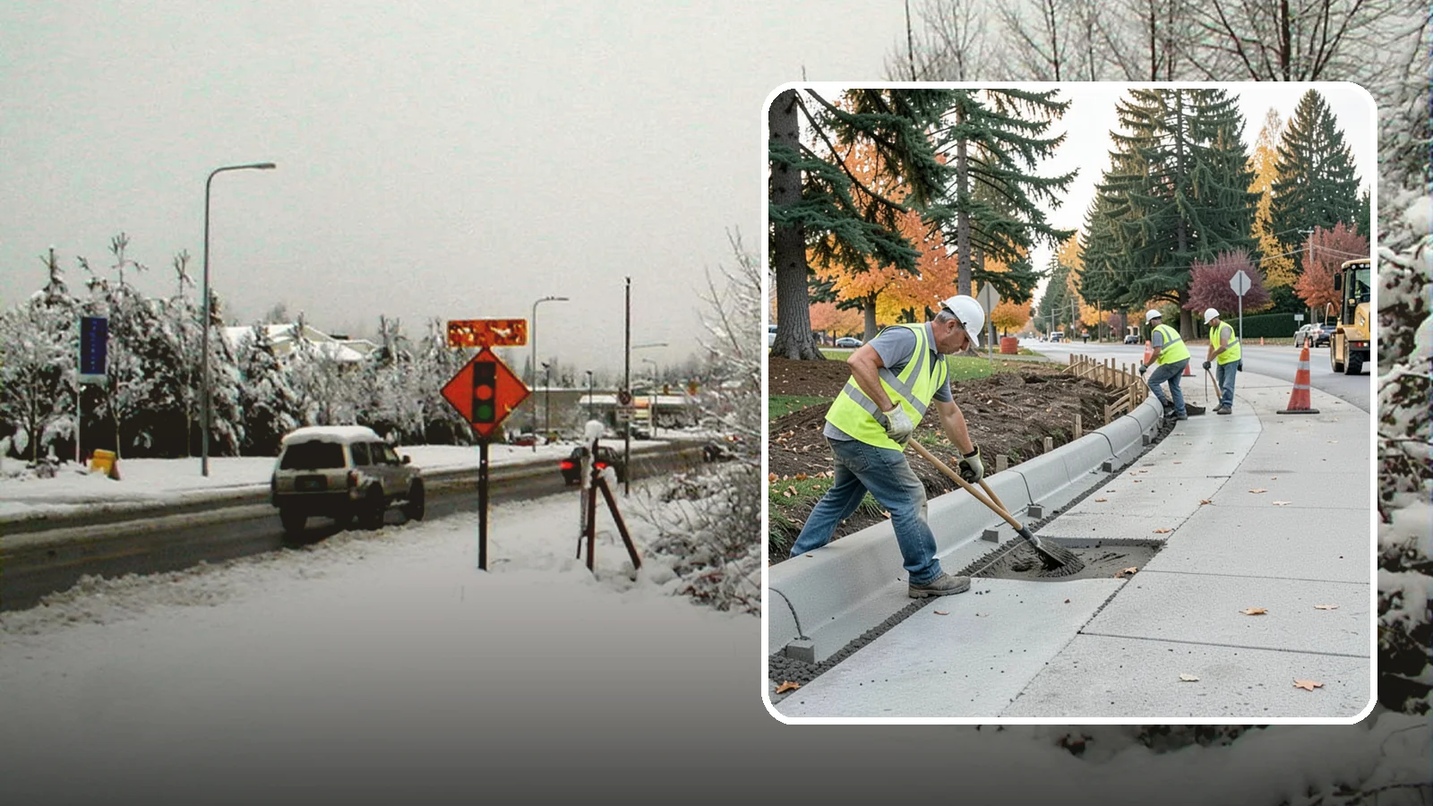 Curb Repairs in Newcastle, King County, WA - Curb and gutter repairs that restore drainage flow lines, edge protection, and roadway definition.