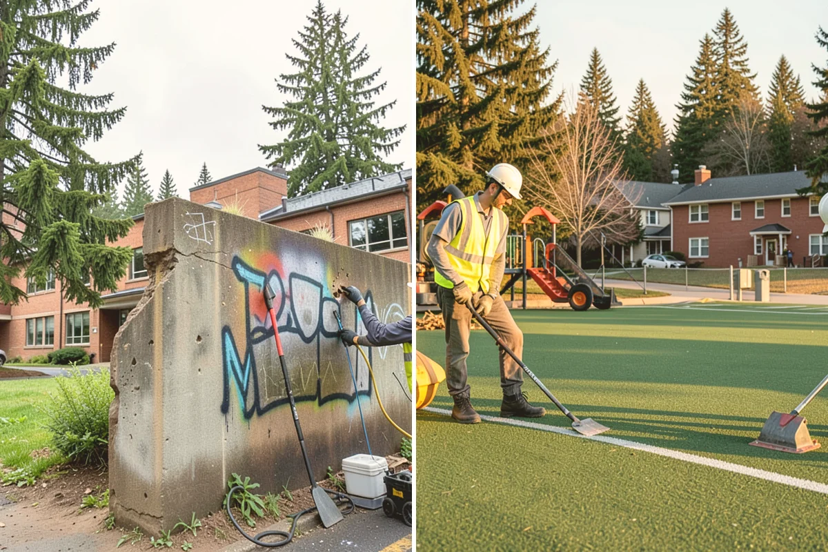 Curb Repairs in Orting, Pierce County, WA - Locate failed curb sections and check flow-line grade