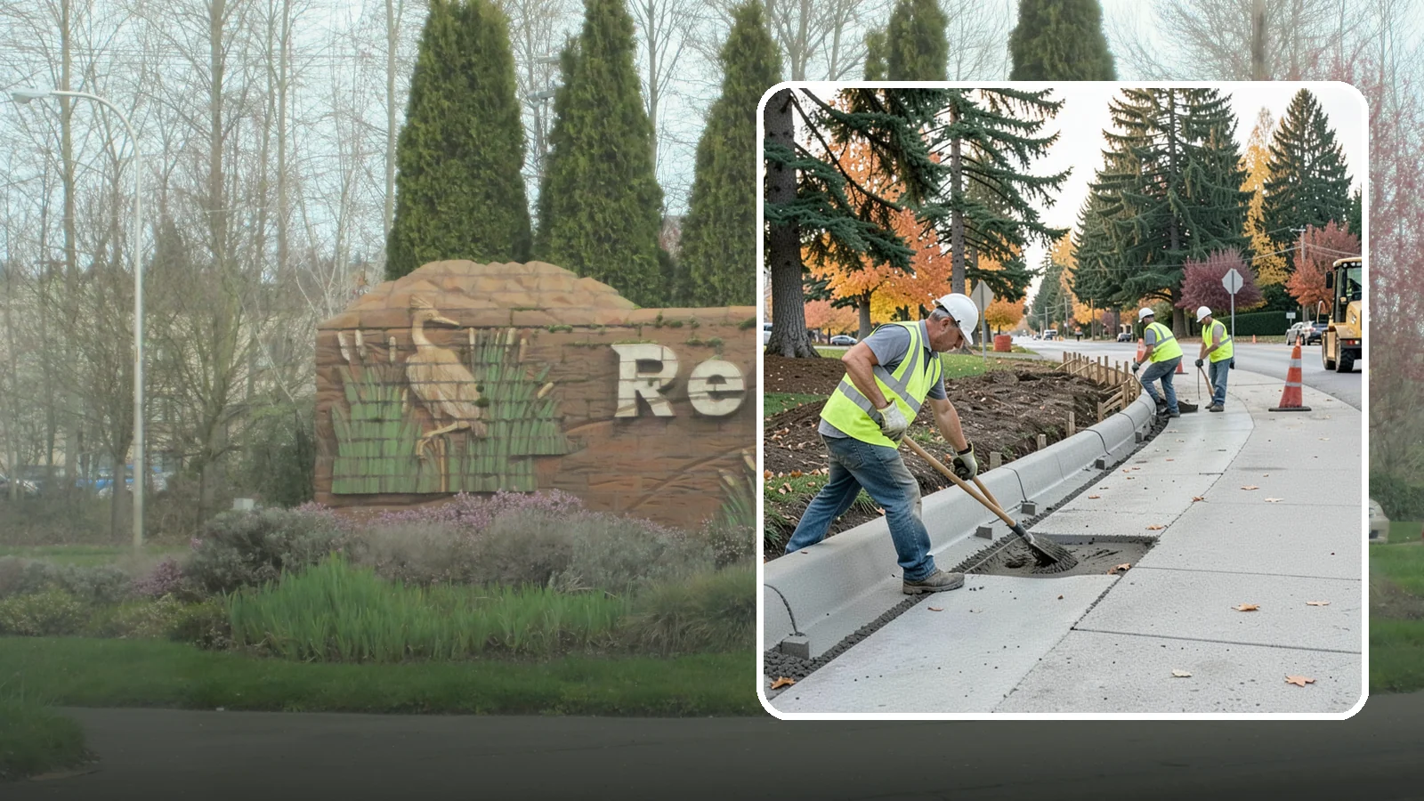 Curb Repairs in Renton, King County, WA - Curb and gutter repairs that restore drainage flow lines, edge protection, and roadway definition.