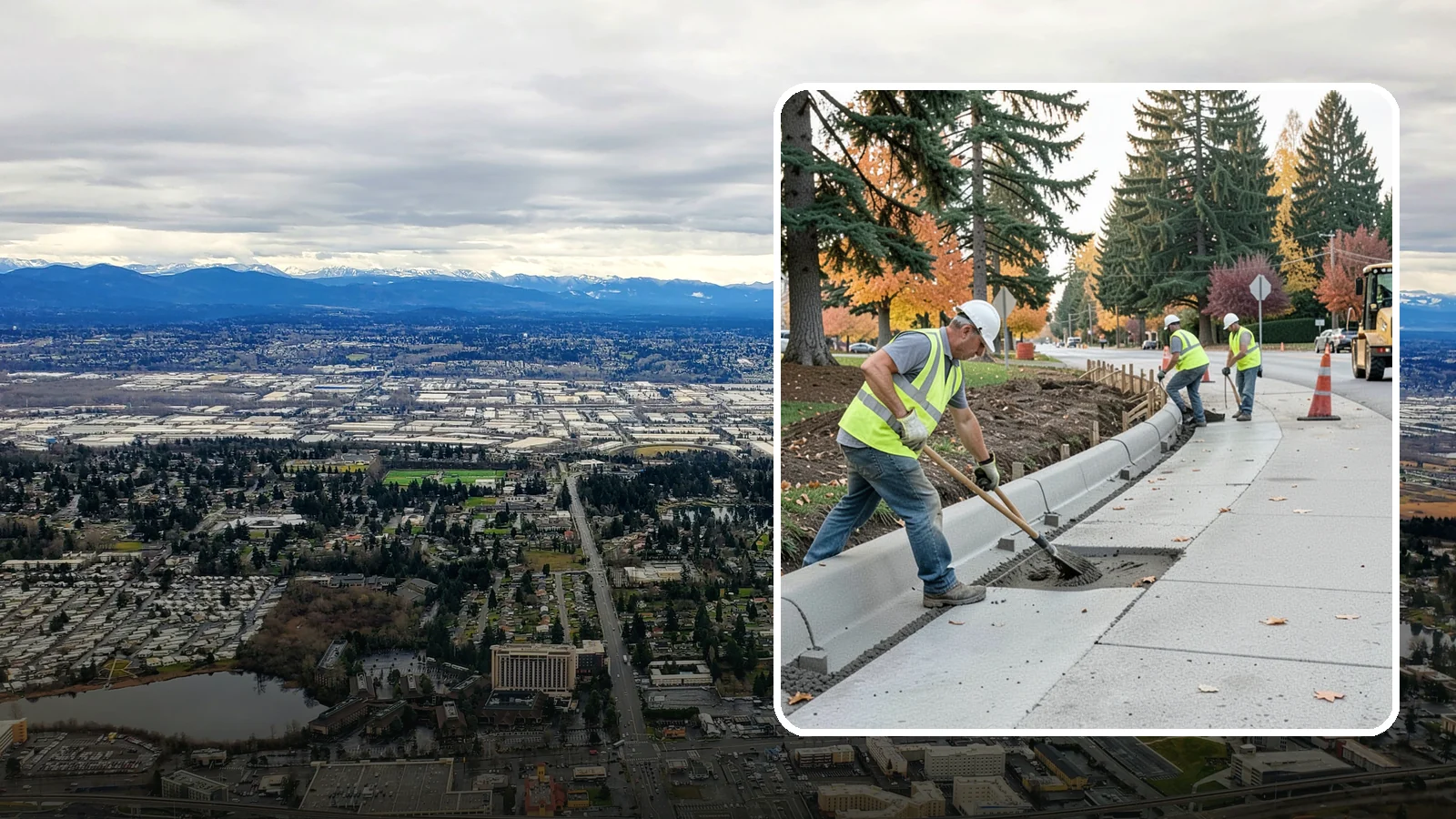 Curb Repairs in SeaTac, King County, WA - Curb and gutter repairs that restore drainage flow lines, edge protection, and roadway definition.