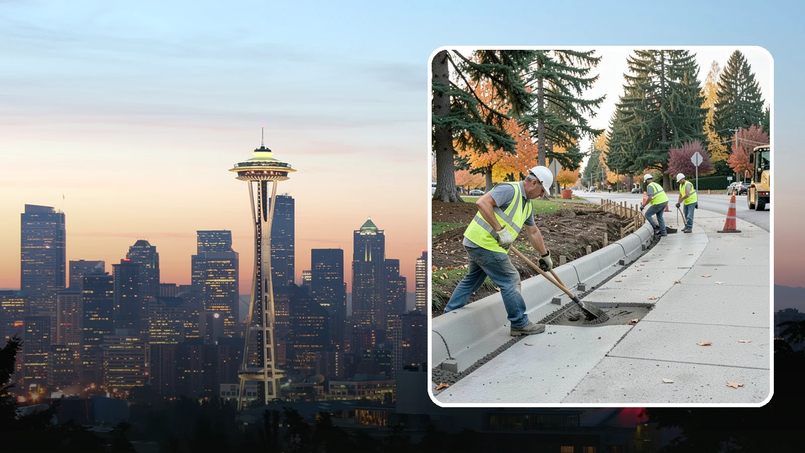 Curb Repairs in Seattle, King County, WA - Curb and gutter repairs that restore drainage flow lines, edge protection, and roadway definition.