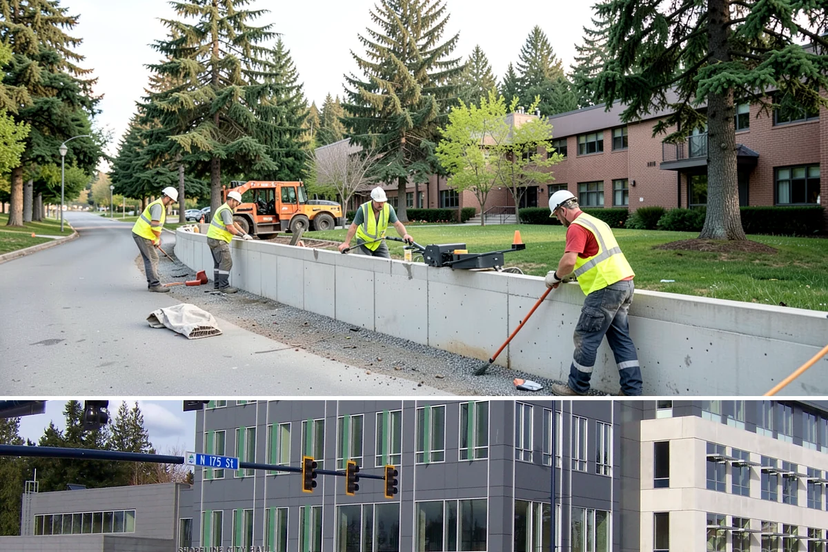 Curb Repairs in Shoreline, King County, WA - Curb repairs are best completed in the drier months so new concrete cures fully before it must carry heavy fall and winter gutter...