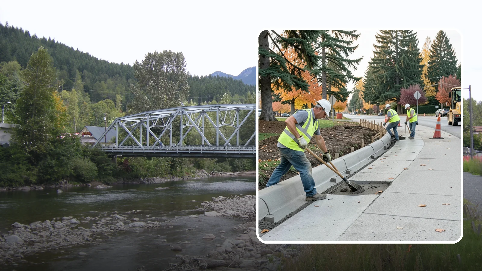 Curb Repairs in Skykomish, King County, WA - Curb and gutter repairs that restore drainage flow lines, edge protection, and roadway definition.