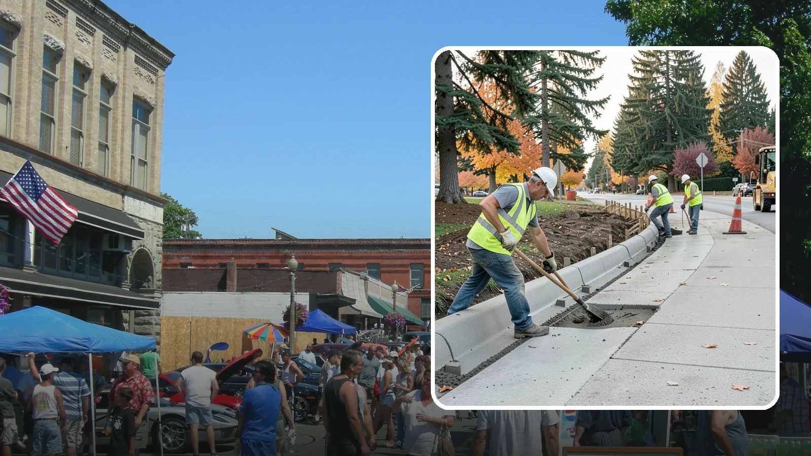 Curb Repairs in Snohomish, Snohomish County, WA - Curb and gutter repairs that restore drainage flow lines, edge protection, and roadway definition.