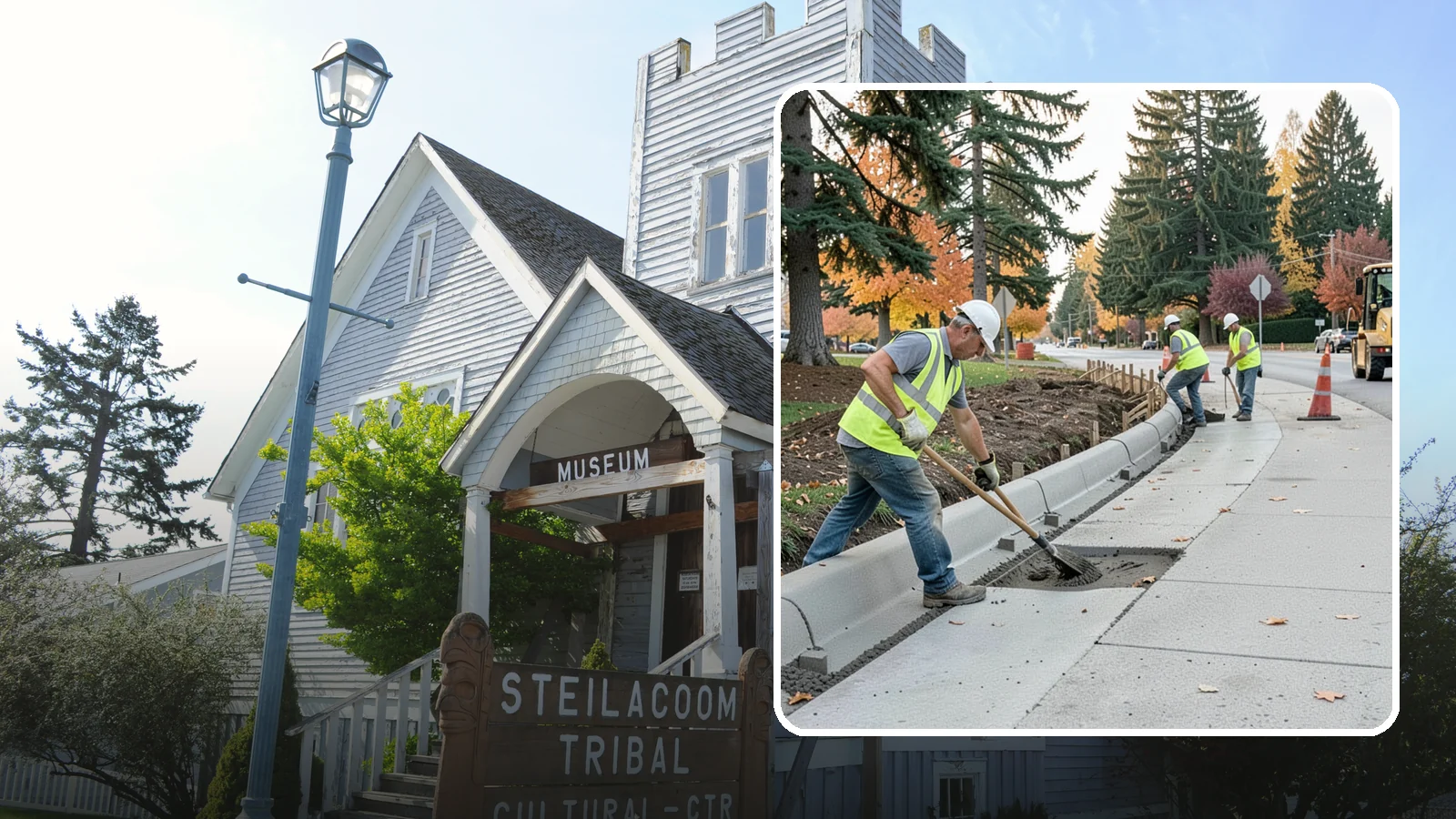 Curb Repairs in Steilacoom, Pierce County, WA - Curb and gutter repairs that restore drainage flow lines, edge protection, and roadway definition.