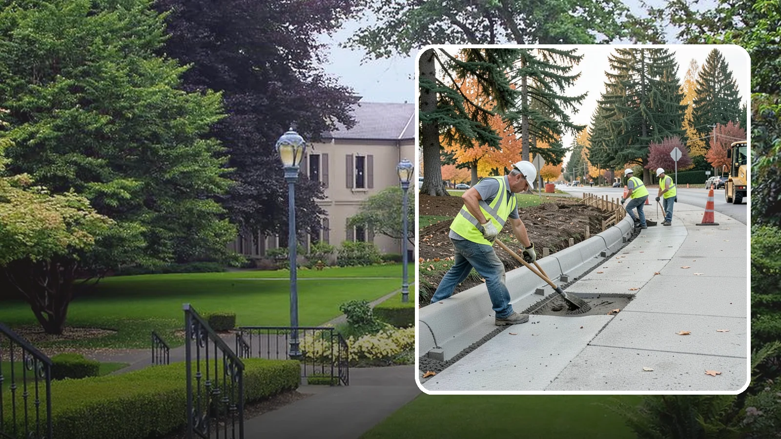 Curb Repairs in Woodinville, King County, WA - Curb and gutter repairs that restore drainage flow lines, edge protection, and roadway definition.