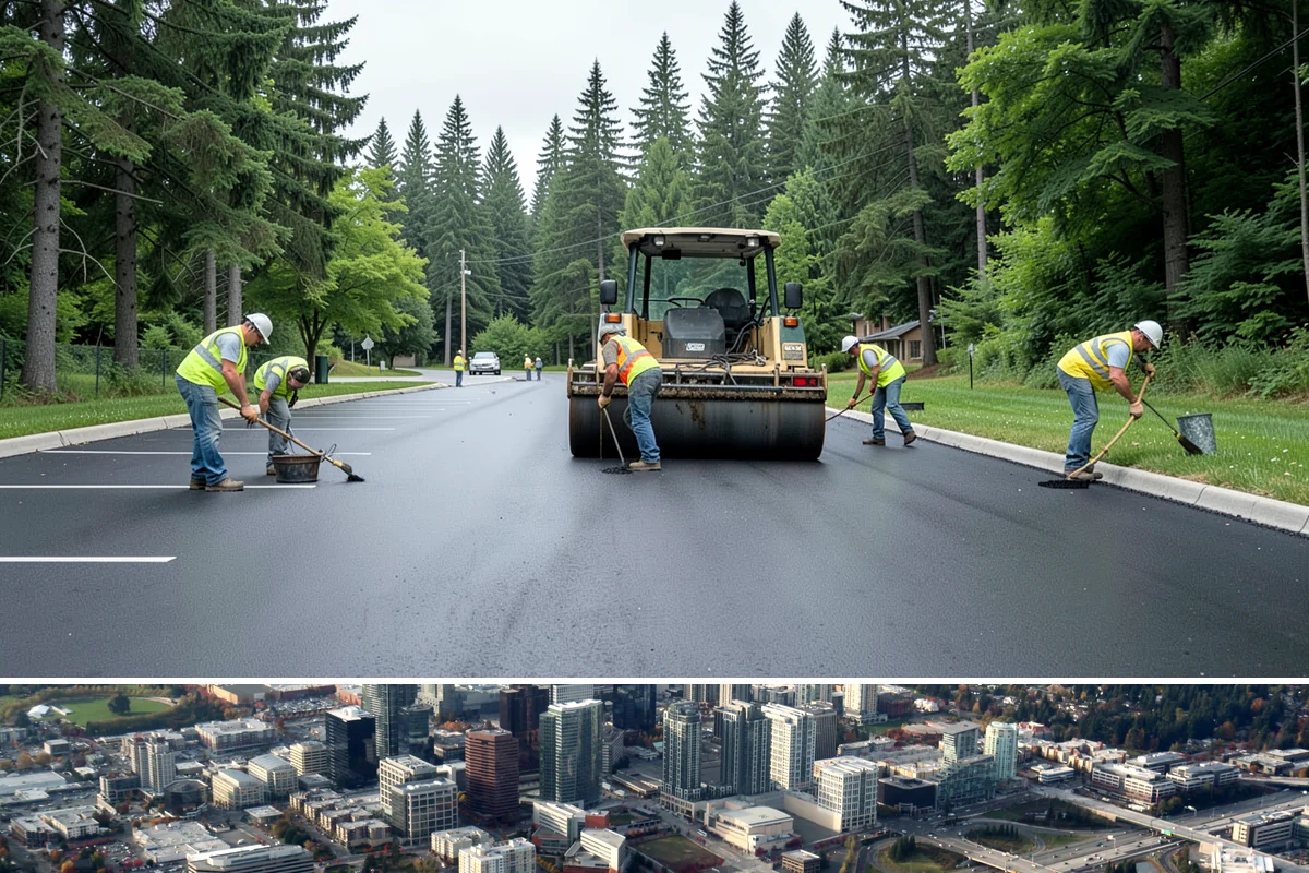 Decorative Concrete in Bellevue, King County, WA - Decorative placement is best scheduled in the warmer, drier months when temperature and moisture support consistent color...