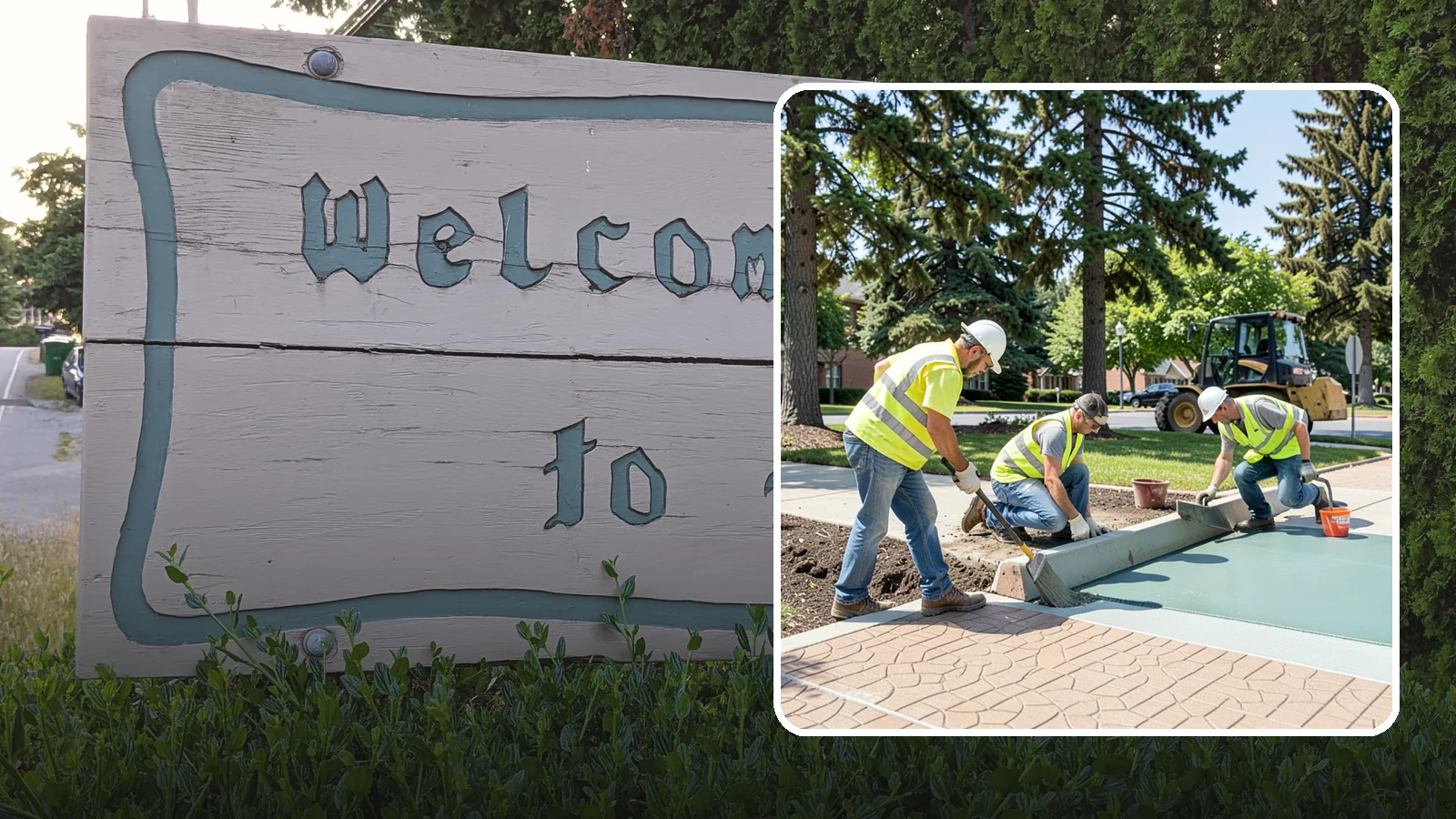 Decorative Concrete in Brier, Snohomish County, WA - We install stamped, colored, and exposed-aggregate concrete for plazas, crosswalks, and civic gathering spaces.