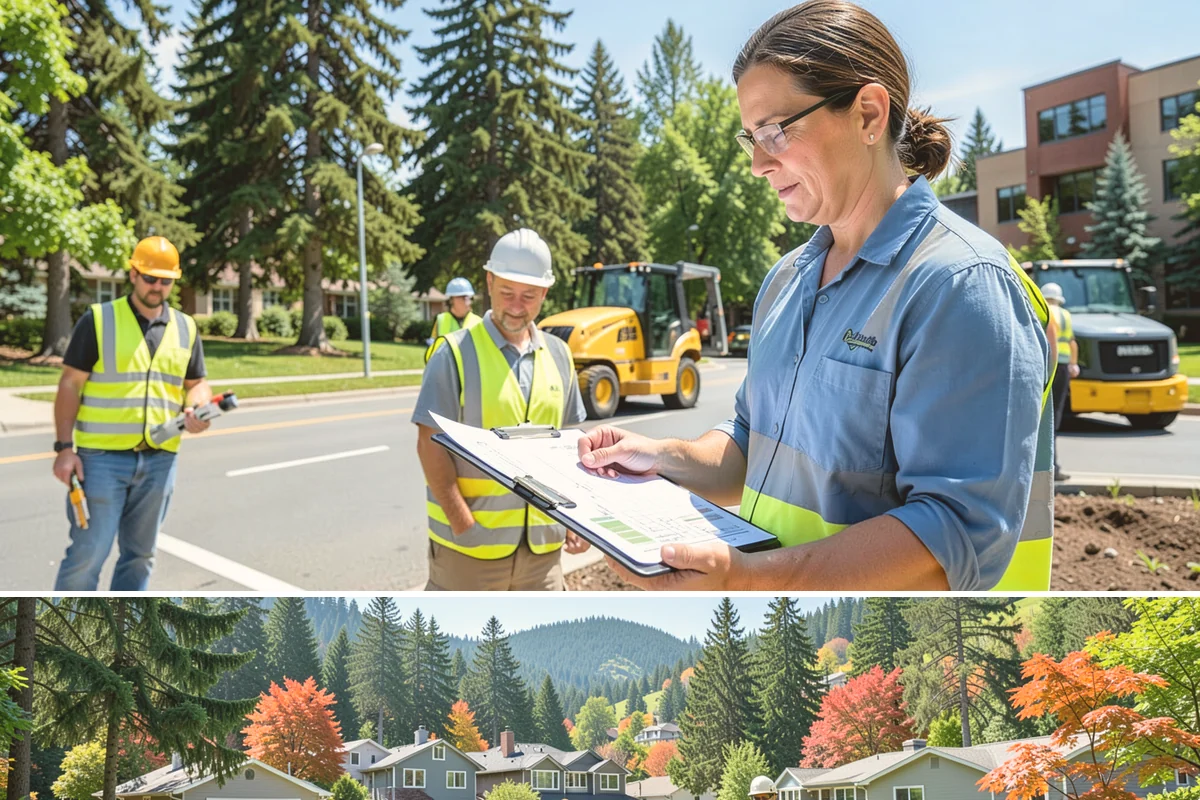 Decorative Concrete in Fircrest, Pierce County, WA - Decorative placement is best scheduled in the warmer, drier months when temperature and moisture support consistent color...