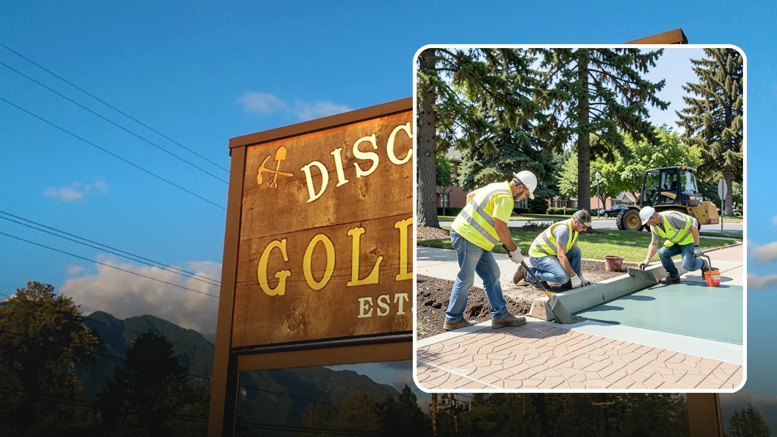 Decorative Concrete in Gold Bar, Snohomish County, WA - We install stamped, colored, and exposed-aggregate concrete for plazas, crosswalks, and civic gathering spaces.