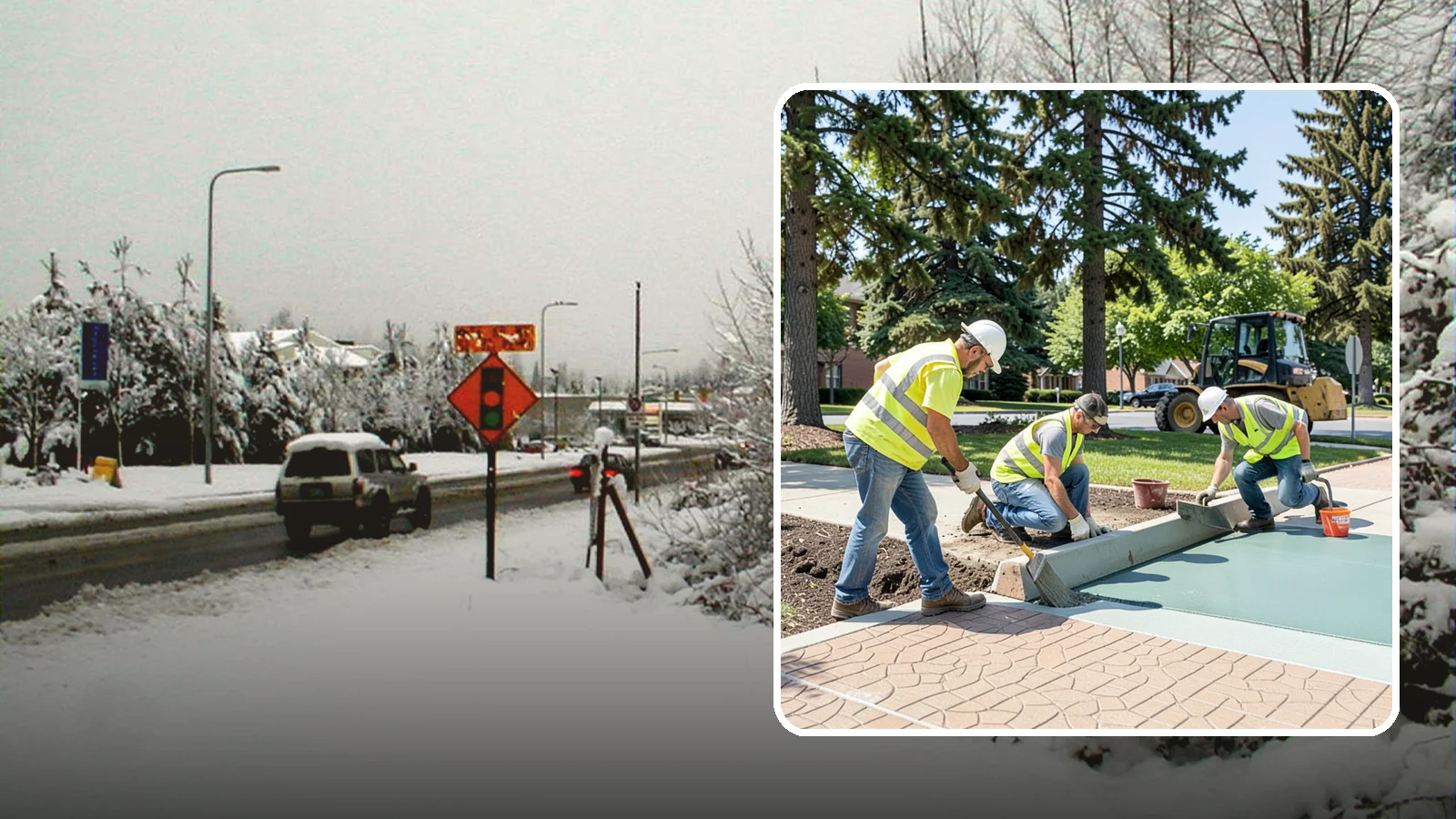 Decorative Concrete in Newcastle, King County, WA - We install stamped, colored, and exposed-aggregate concrete for plazas, crosswalks, and civic gathering spaces.