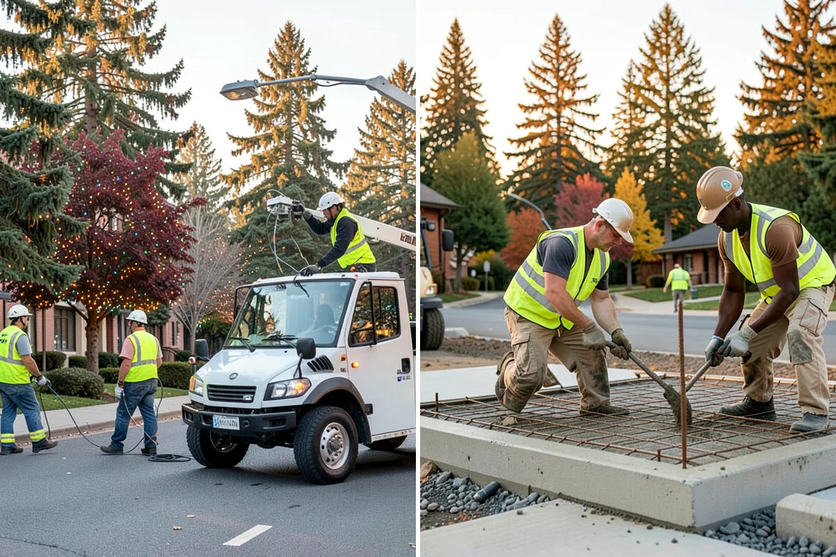 Decorative Concrete in Puyallup, Pierce County, WA - Confirm finish, color, and pattern against design standards