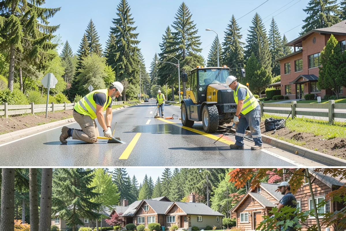 Decorative Fencing in Edgewood, Pierce County, WA - Decorative fencing installation proceeds year-round, with drier months preferred for footing excavation and finish protection...