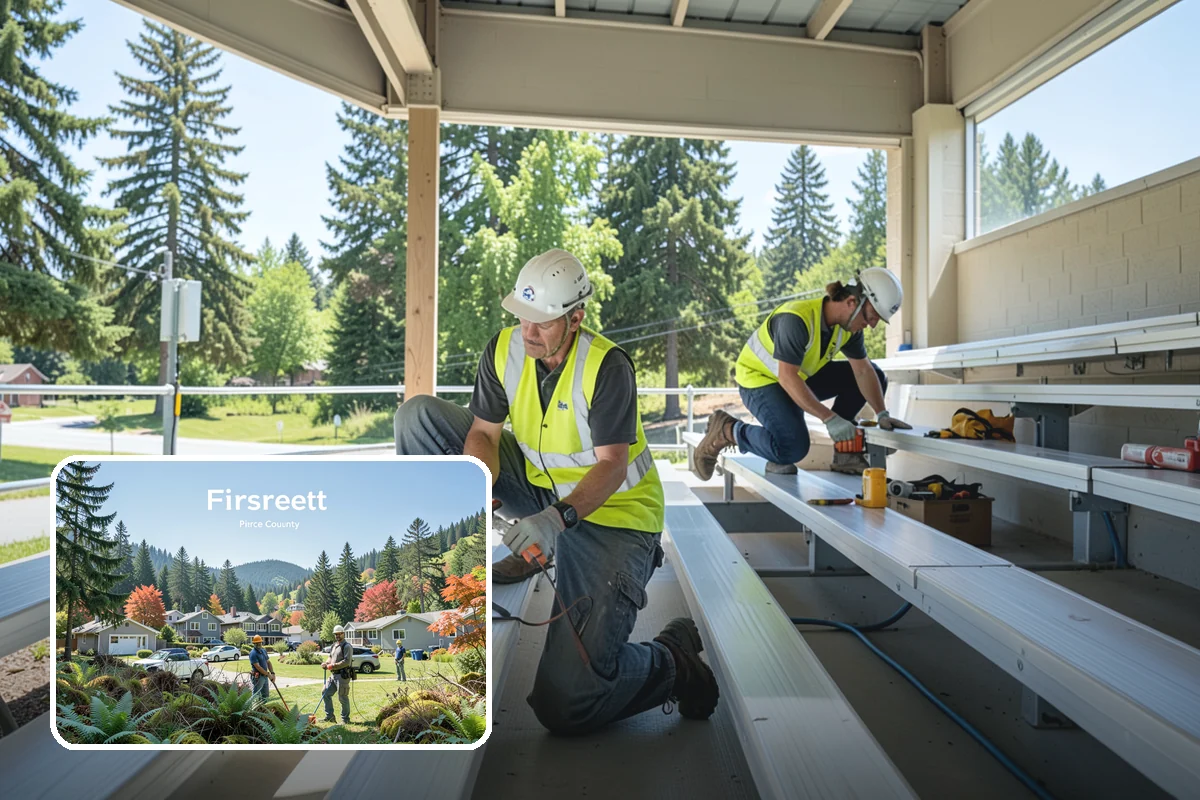 Decorative Fencing in Fircrest, Pierce County, WA - Enhances civic, gateway, and historic-district character