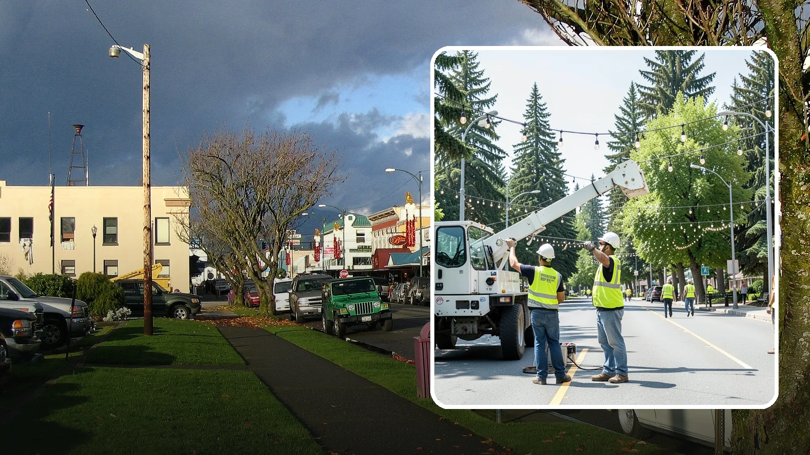 Decorative Lighting in Arlington, Snohomish County, WA - Installation and upkeep of accent and decorative lighting that enhances public plazas, trees, and landmarks.