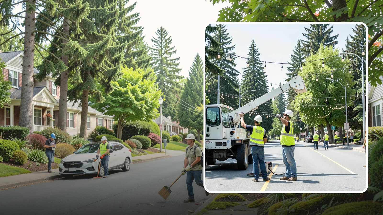 Decorative Lighting in Beaux Arts Village, King County, WA - Installation and upkeep of accent and decorative lighting that enhances public plazas, trees, and landmarks.