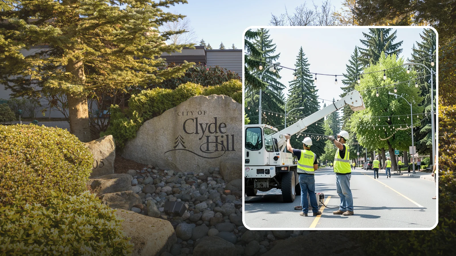 Decorative Lighting in Clyde Hill, King County, WA - Installation and upkeep of accent and decorative lighting that enhances public plazas, trees, and landmarks.