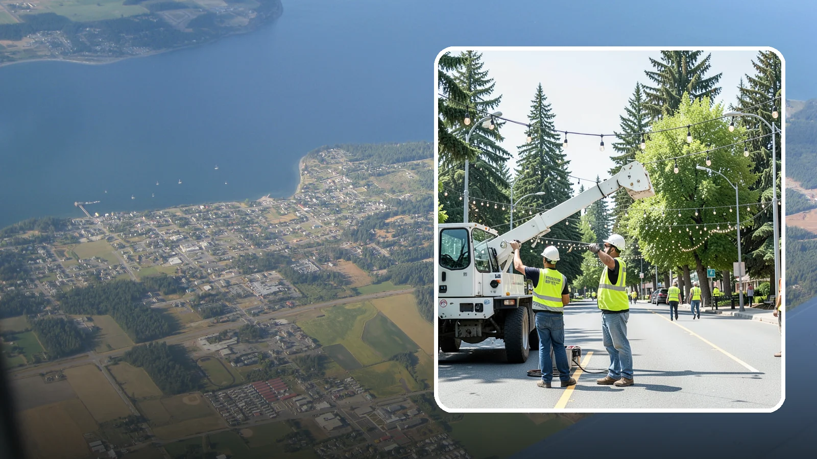 Decorative Lighting in Coupeville, Island County, WA - Installation and upkeep of accent and decorative lighting that enhances public plazas, trees, and landmarks.