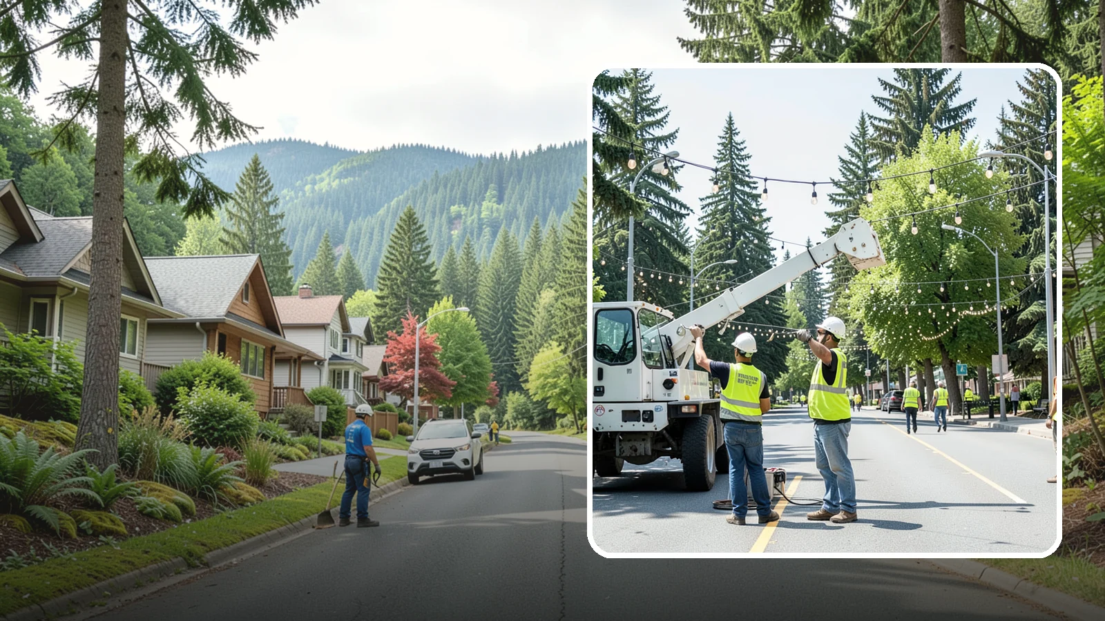 Decorative Lighting in Darrington, Snohomish County, WA - Installation and upkeep of accent and decorative lighting that enhances public plazas, trees, and landmarks.