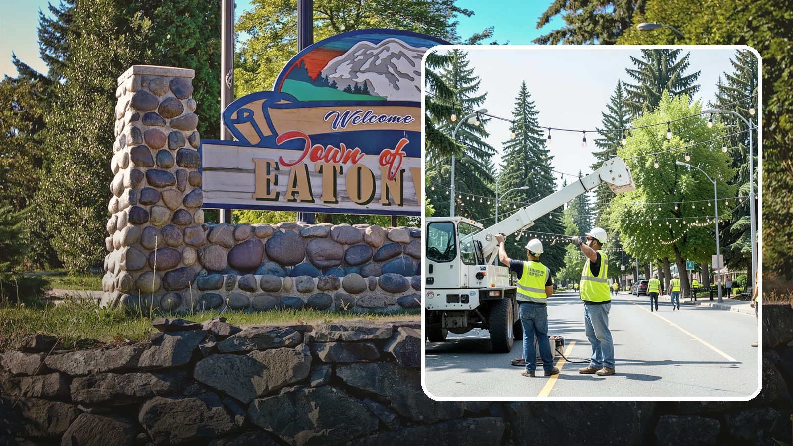 Decorative Lighting in Eatonville, Pierce County, WA - Installation and upkeep of accent and decorative lighting that enhances public plazas, trees, and landmarks.