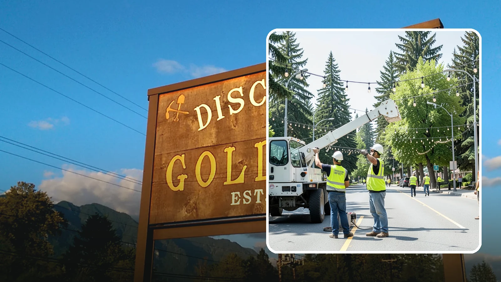 Decorative Lighting in Gold Bar, Snohomish County, WA - Installation and upkeep of accent and decorative lighting that enhances public plazas, trees, and landmarks.