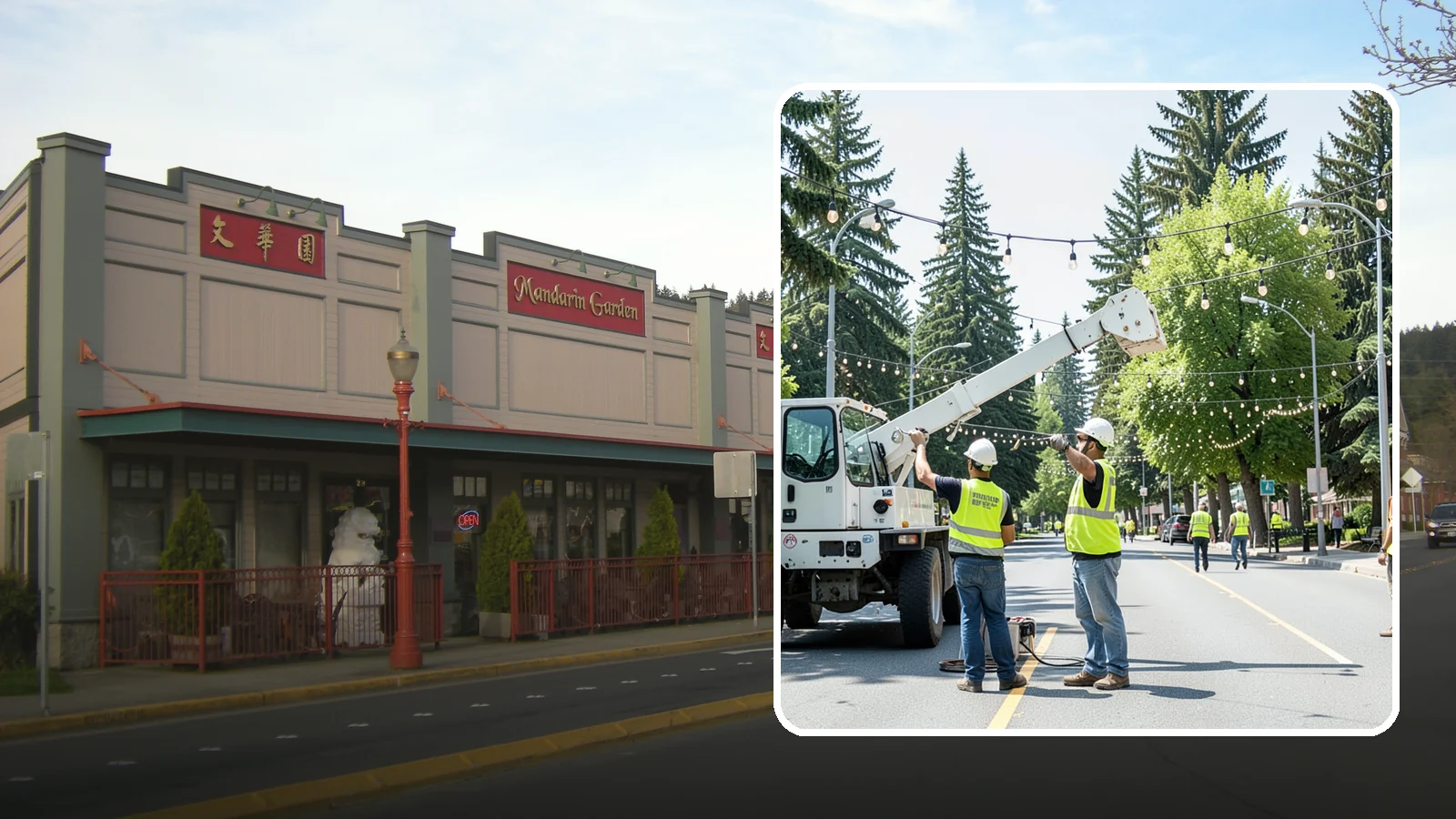 Decorative Lighting in Issaquah, King County, WA - Installation and upkeep of accent and decorative lighting that enhances public plazas, trees, and landmarks.