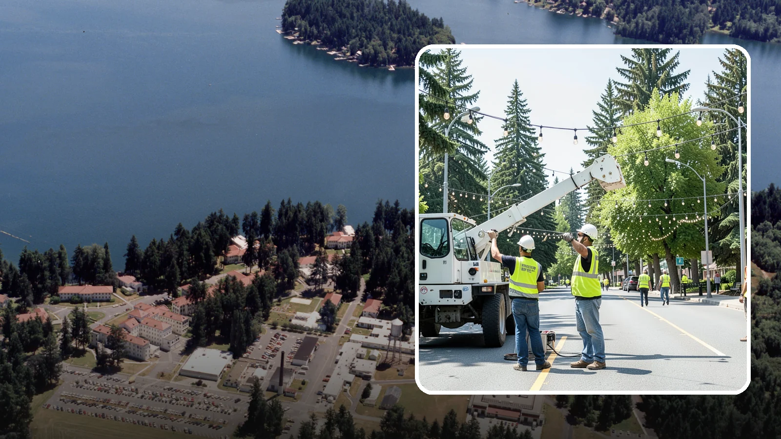 Decorative Lighting in Lakewood, Pierce County, WA - Installation and upkeep of accent and decorative lighting that enhances public plazas, trees, and landmarks.