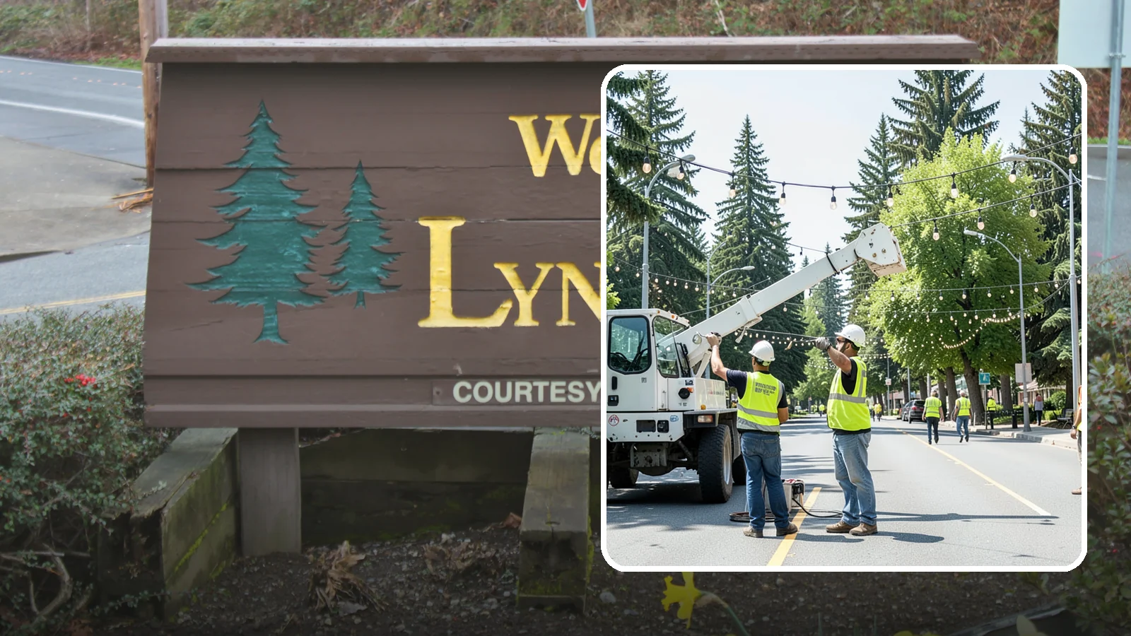 Decorative Lighting in Lynnwood, Snohomish County, WA - Installation and upkeep of accent and decorative lighting that enhances public plazas, trees, and landmarks.