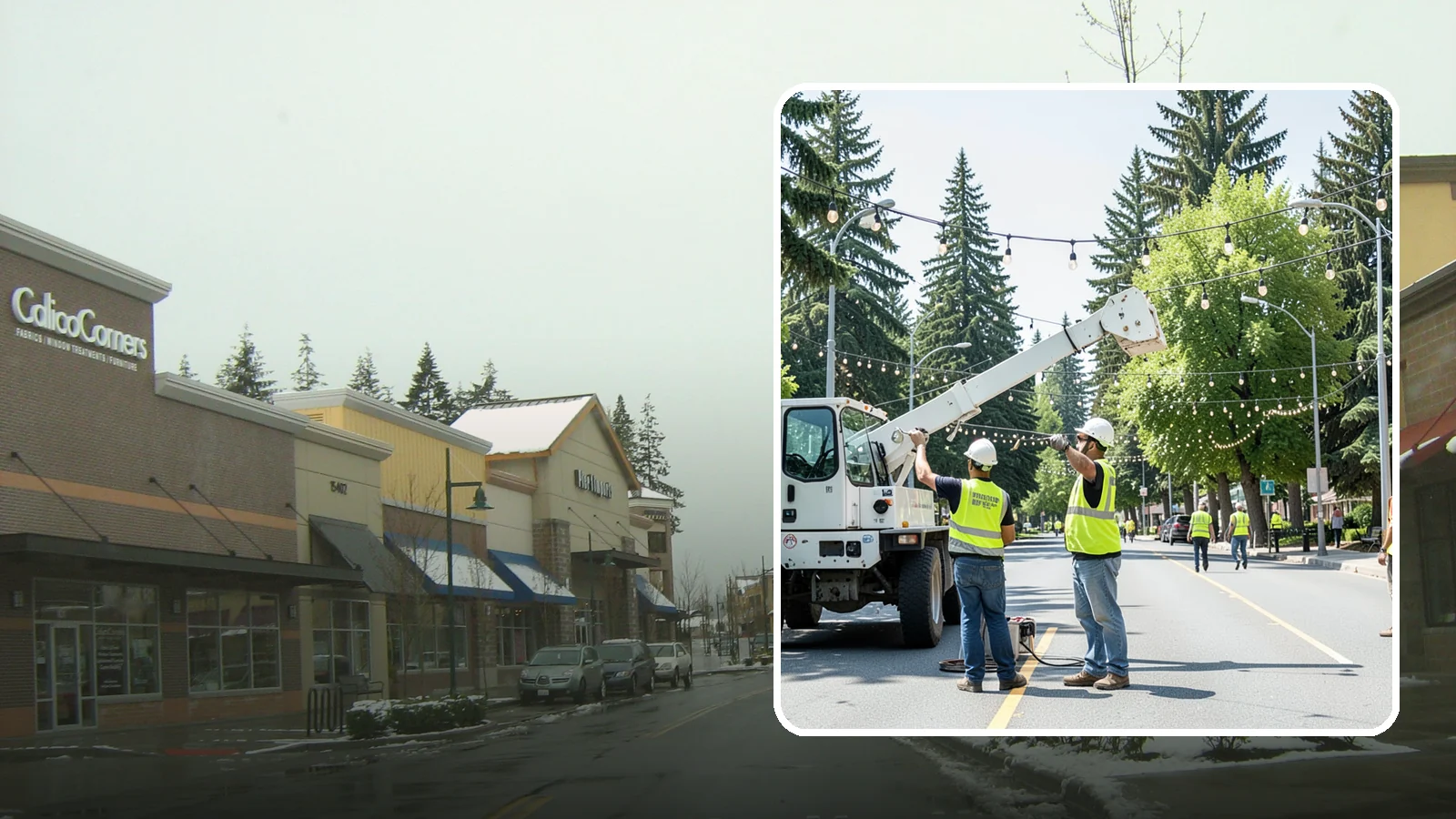 Decorative Lighting in Mill Creek, Snohomish County, WA - Installation and upkeep of accent and decorative lighting that enhances public plazas, trees, and landmarks.