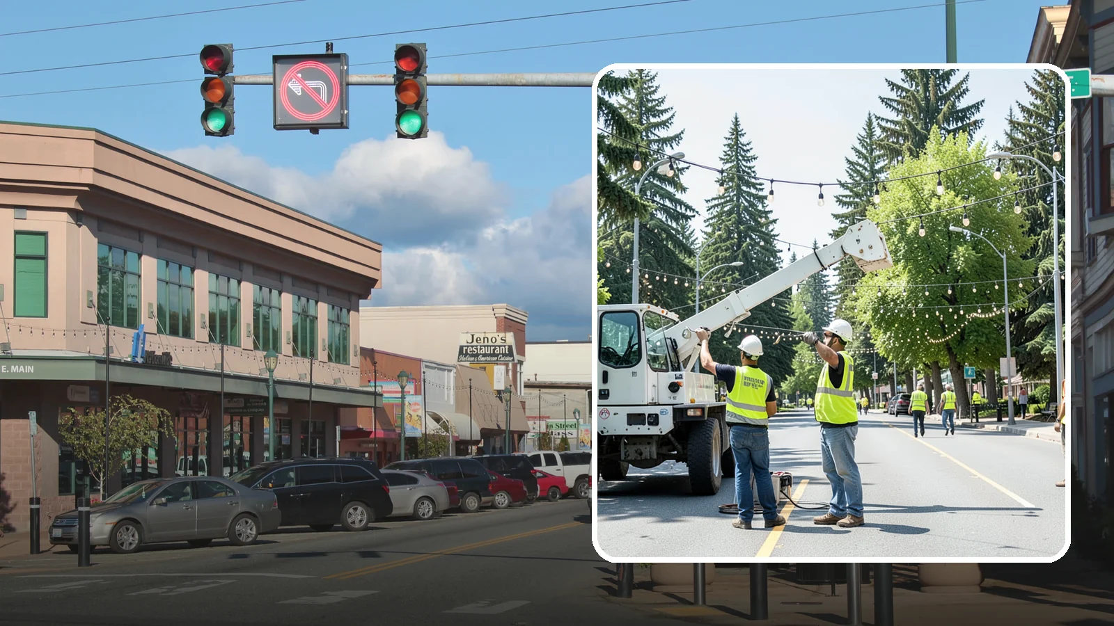 Decorative Lighting in Monroe, Snohomish County, WA - Installation and upkeep of accent and decorative lighting that enhances public plazas, trees, and landmarks.