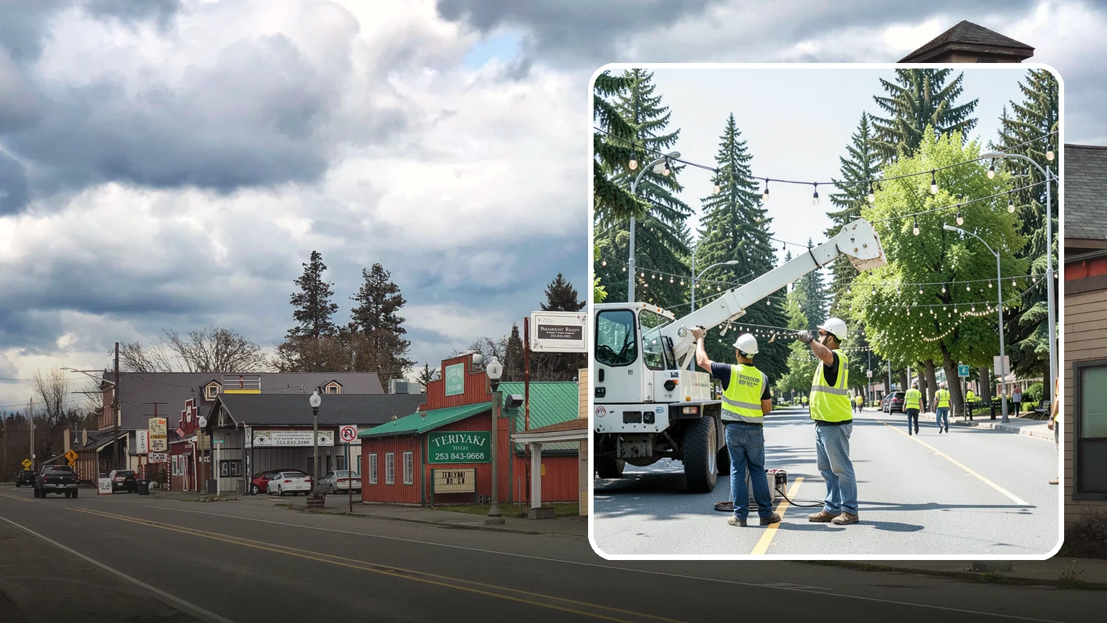Decorative Lighting in Roy, Pierce County, WA - Installation and upkeep of accent and decorative lighting that enhances public plazas, trees, and landmarks.