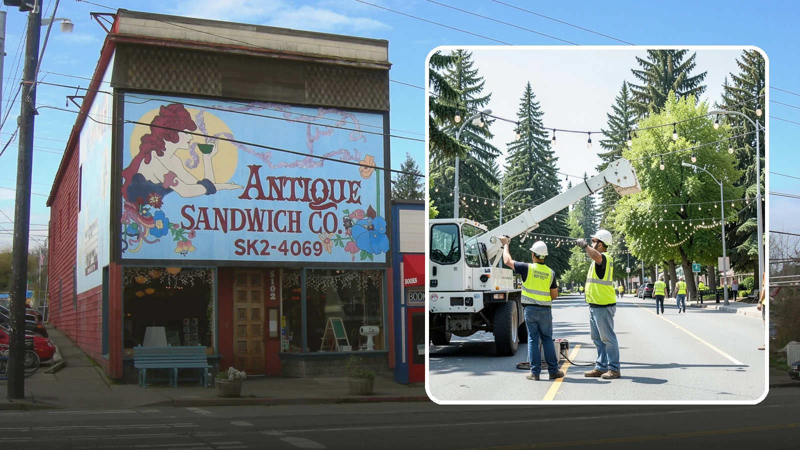 Decorative Lighting in Ruston, Pierce County, WA - Installation and upkeep of accent and decorative lighting that enhances public plazas, trees, and landmarks.
