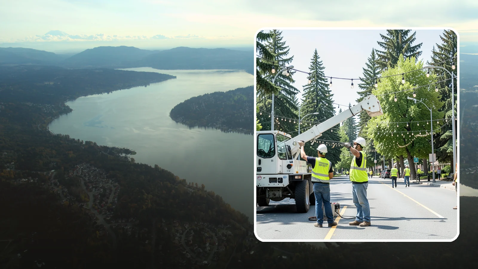 Decorative Lighting in Sammamish, King County, WA - Installation and upkeep of accent and decorative lighting that enhances public plazas, trees, and landmarks.
