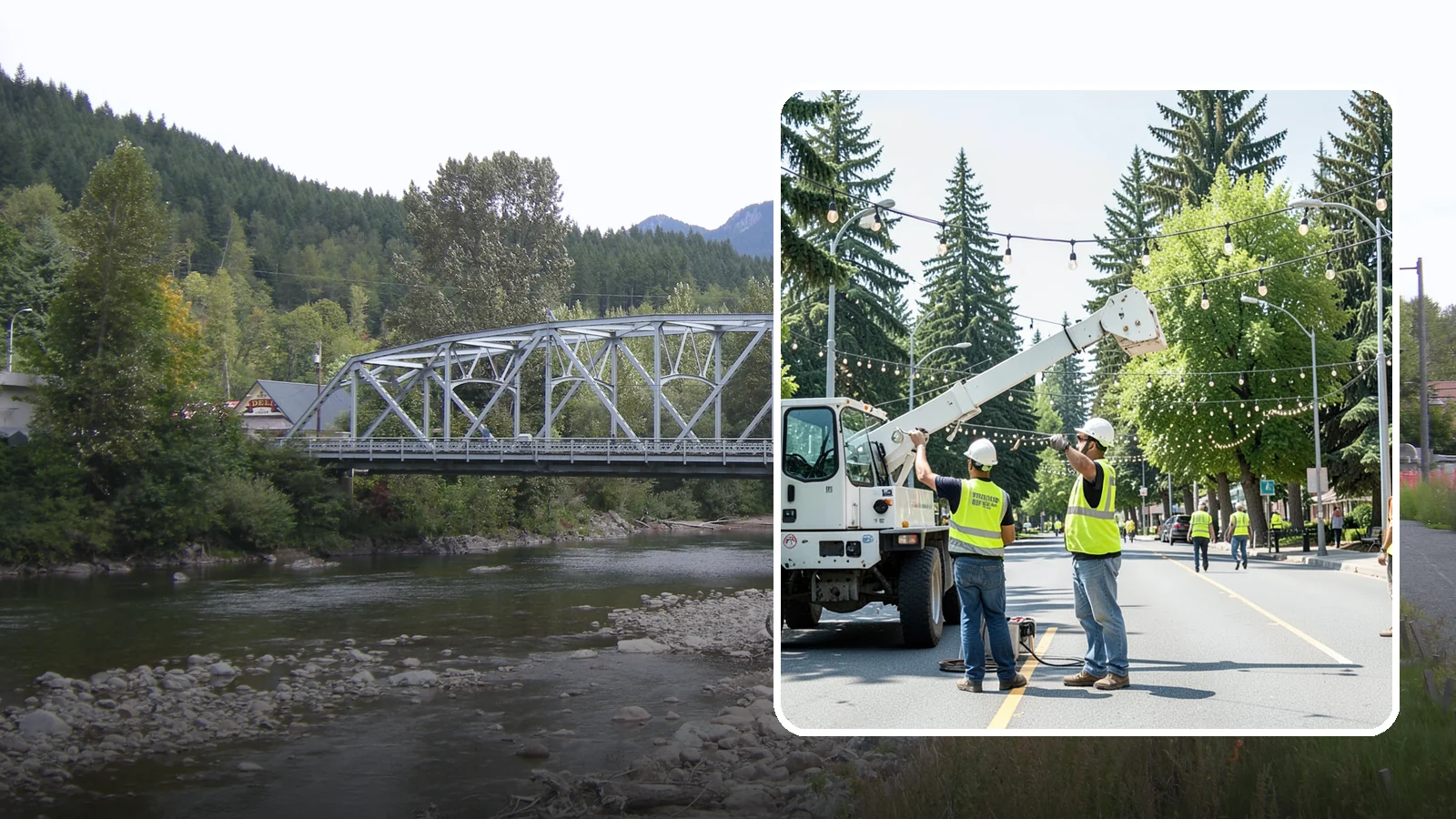 Decorative Lighting in Skykomish, King County, WA - Installation and upkeep of accent and decorative lighting that enhances public plazas, trees, and landmarks.