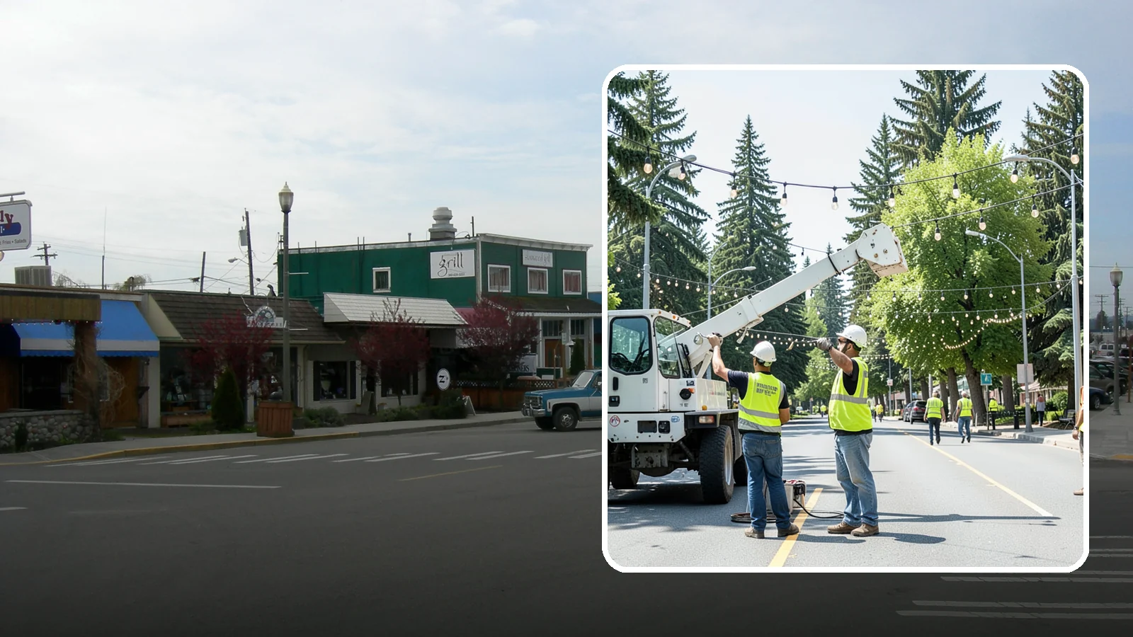 Decorative Lighting in Stanwood, Snohomish County, WA - Installation and upkeep of accent and decorative lighting that enhances public plazas, trees, and landmarks.